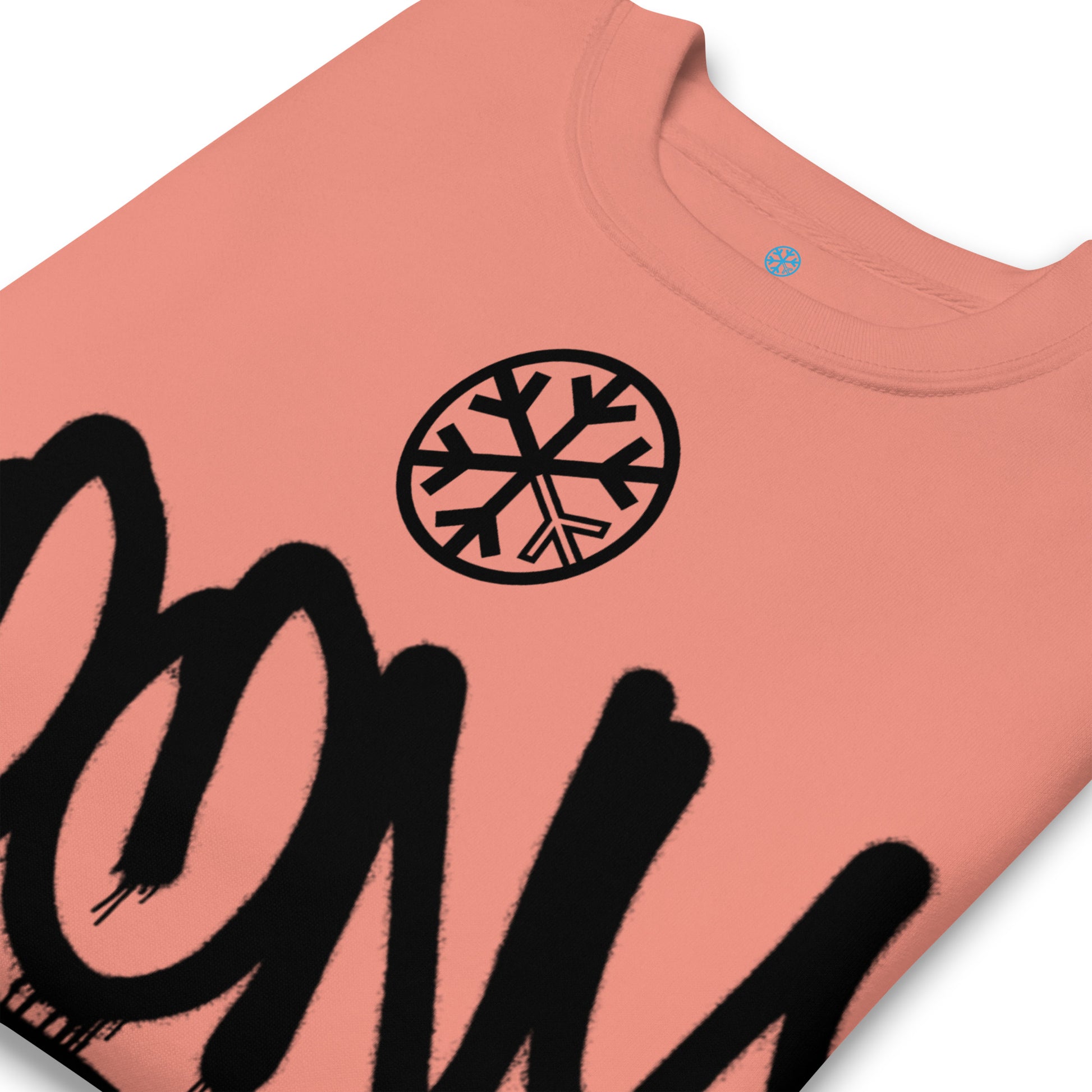 Pink-Loony Graffiti Tag Sweatshirt from B.Different Clothing, detail, graffiti-inspired streetwear