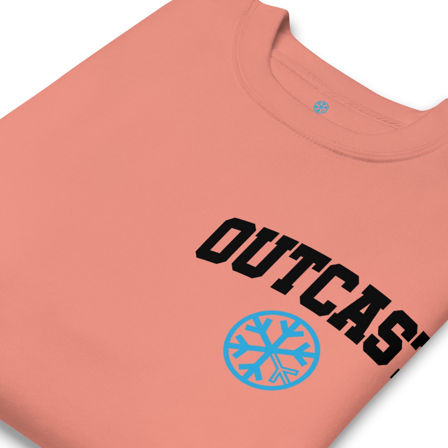 Pink-Outcast Graffiti Character Sweatshirt from B.Different Clothing, detail, graffiti-inspired streetwear