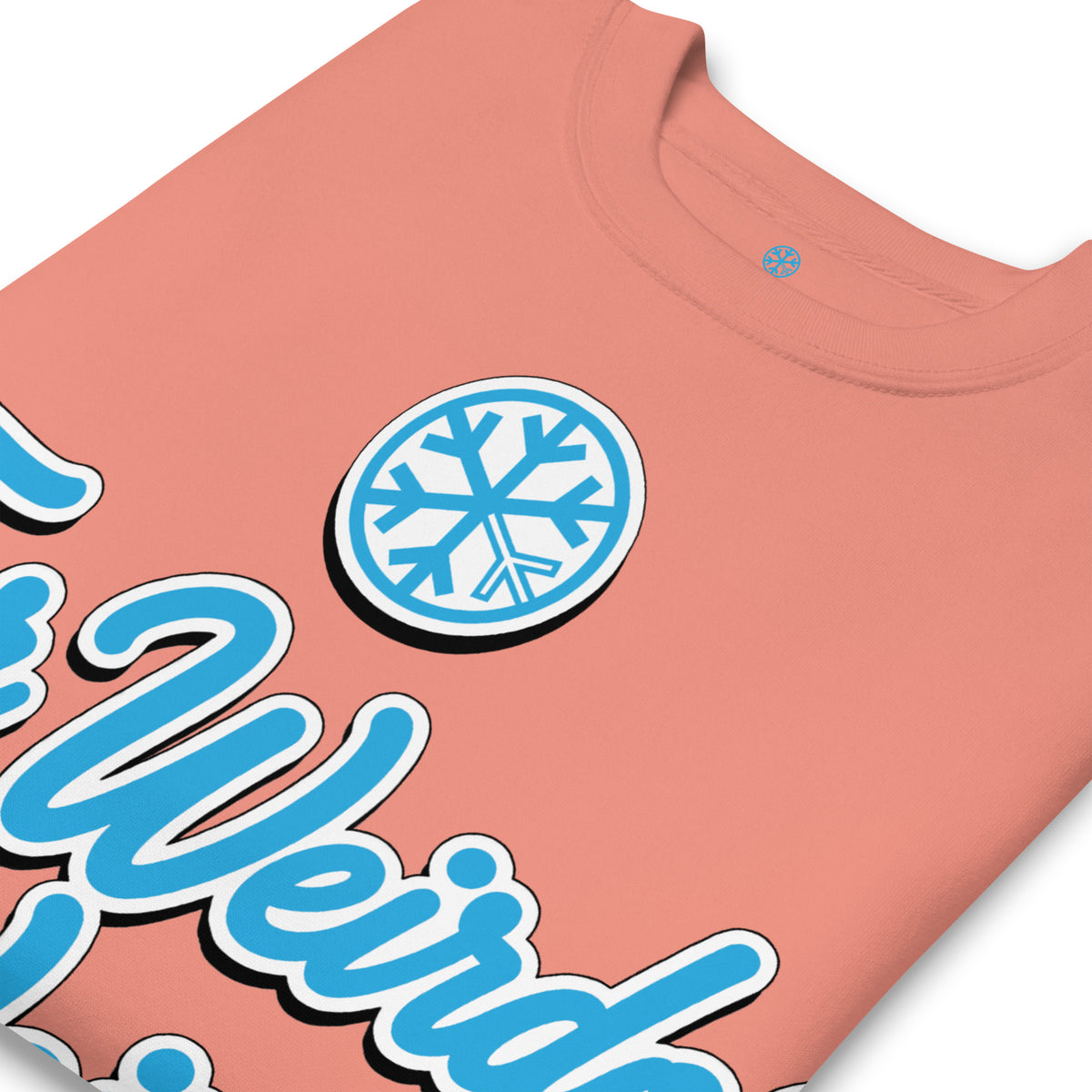 Dusty Rose-For Weirdos by Weirdos Sweatshirt from B.Different Clothing, detail, graffiti-inspired streetwear