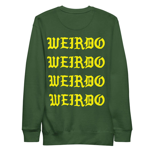 I feel like a weirdo sweatshirt green B.Different Clothing graffiti street art inspired streetwear brand