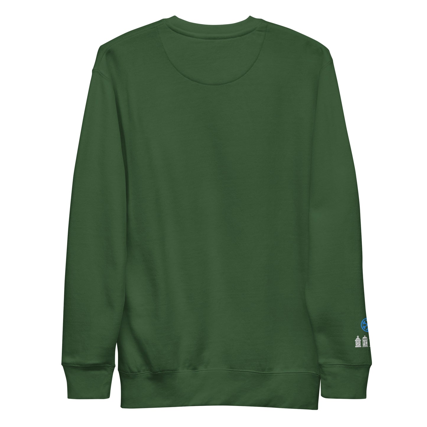 Green-Get Down Graffiti Throw-up Sweatshirt from B.Different Clothing, back view, graffiti-inspired streetwear