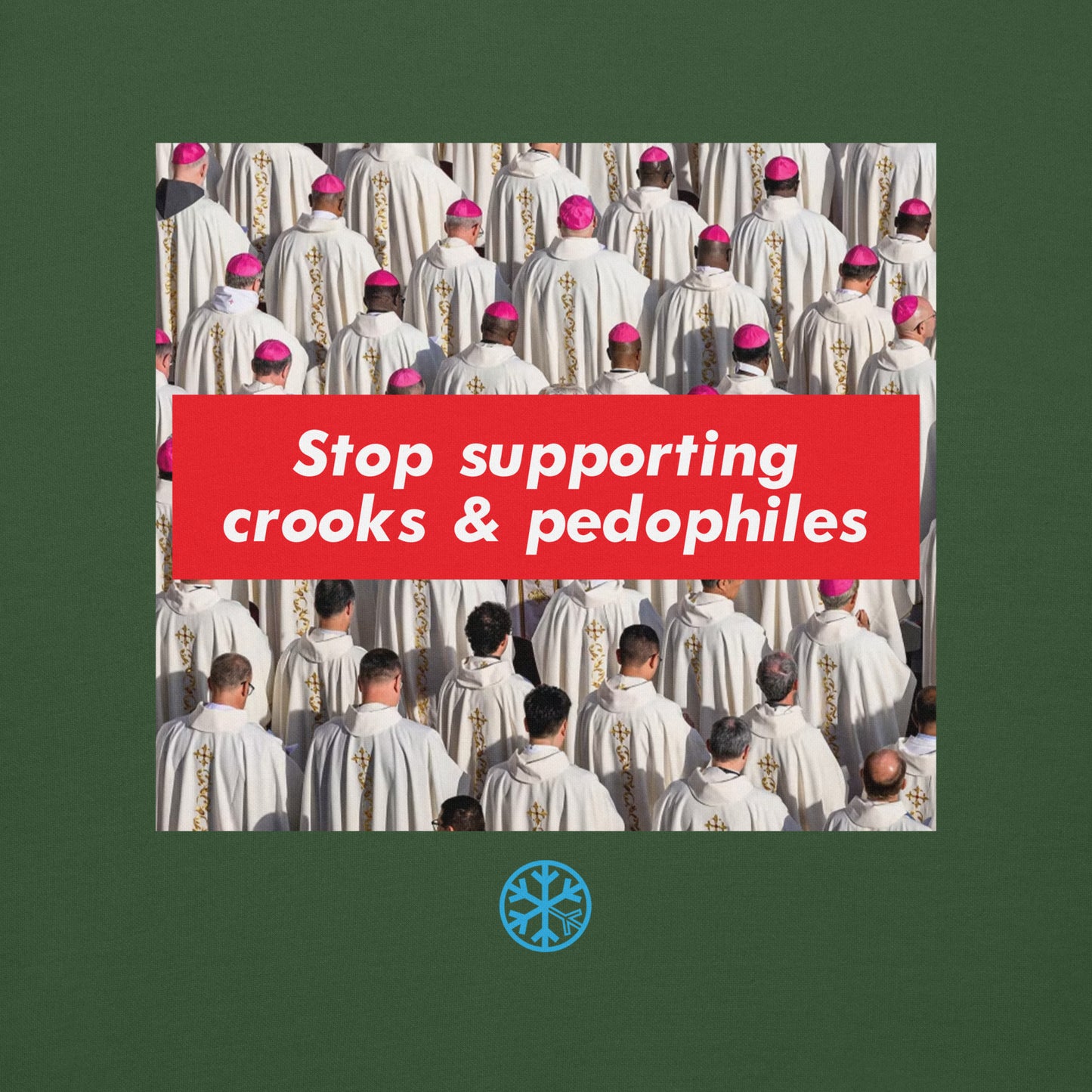 Green-Vatican Crooks Sweatshirt from B.Different Clothing, graphic, graffiti-inspired streetwear