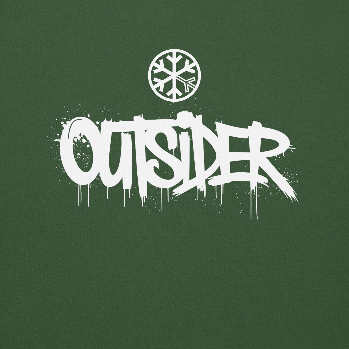 Green-Outsider Graffiti Tag Sweatshirt from B.Different Clothing, graphic, graffiti-inspired streetwear