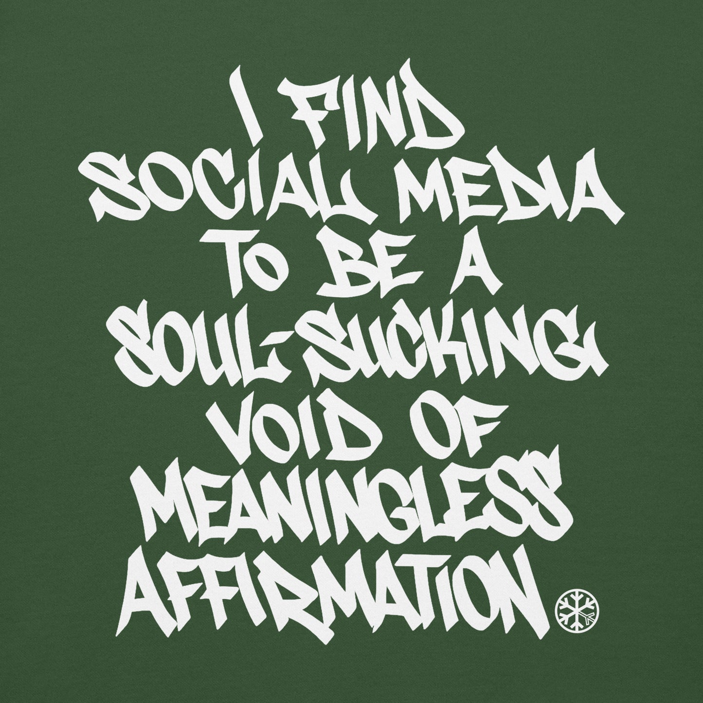 Green-Social Media Graffiti Tag Sweatshirt from B.Different Clothing, graphic, graffiti-inspired streetwear