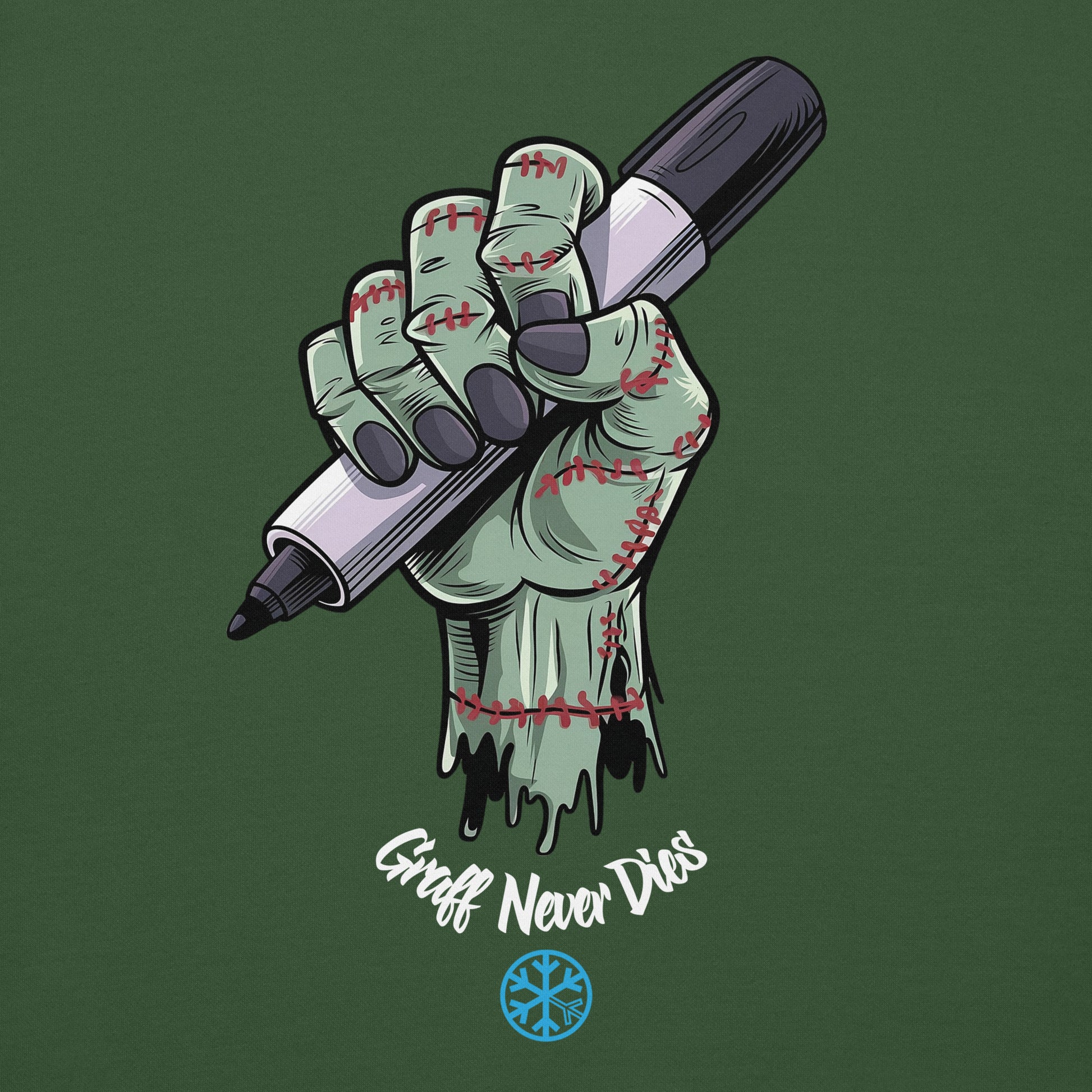 Green-Thing Graffiti Sweatshirt from B.Different Clothing, graphic, graffiti-inspired streetwear