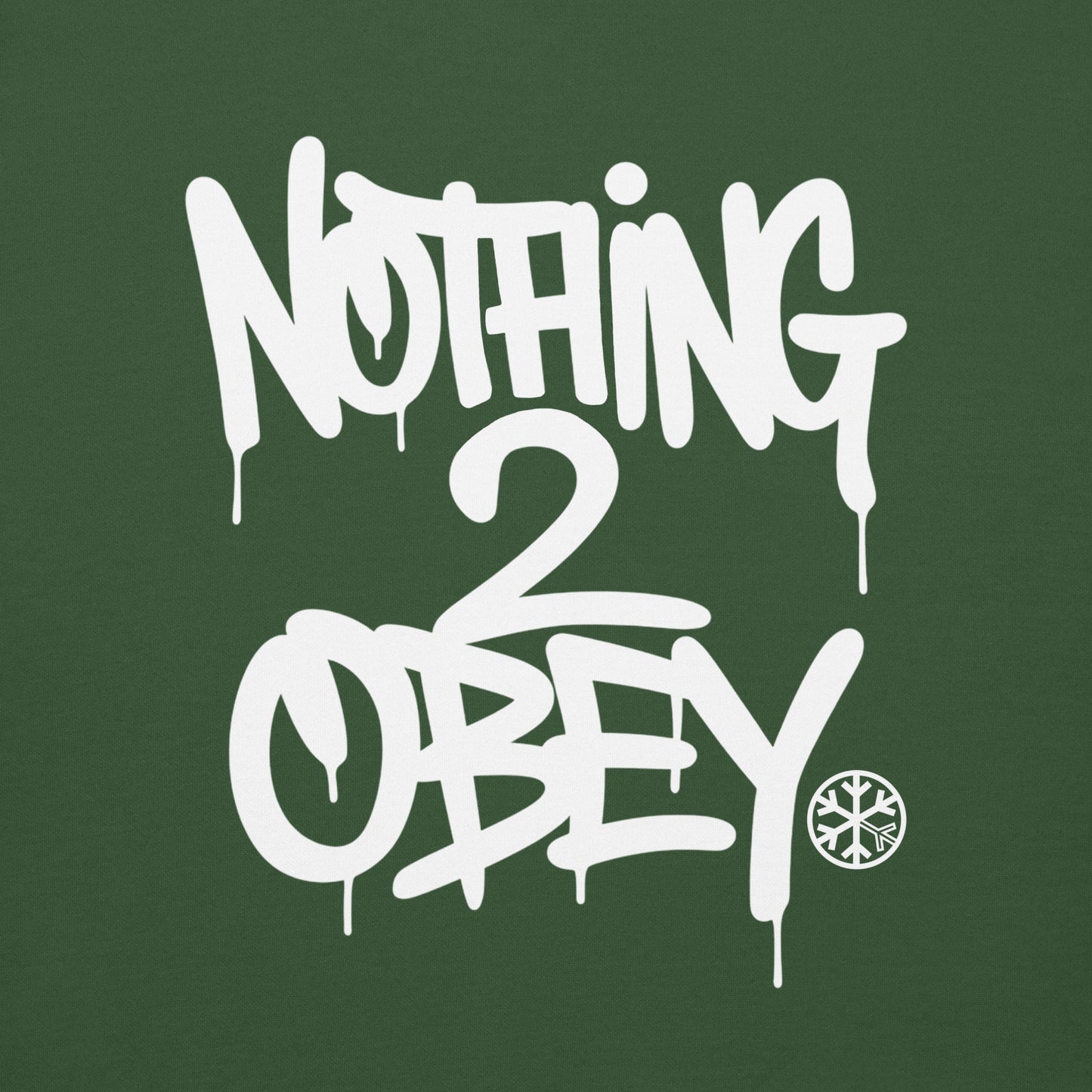 Green-Nothing 2 Obey Graffiti Sweatshirt from B.Different Clothing, graphic, graffiti-inspired streetwear
