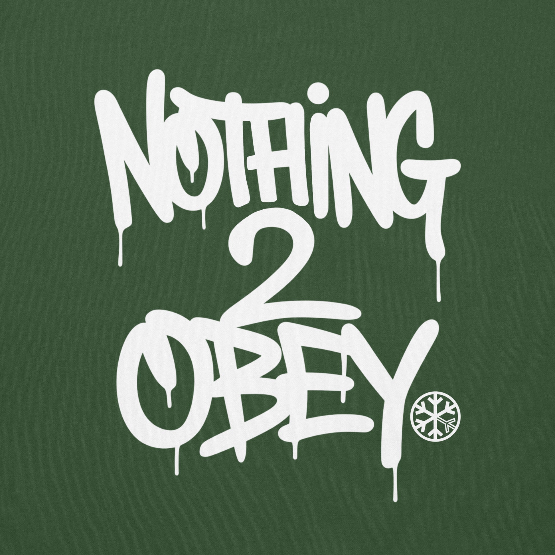Green-Nothing 2 Obey Graffiti Sweatshirt from B.Different Clothing, graphic, graffiti-inspired streetwear