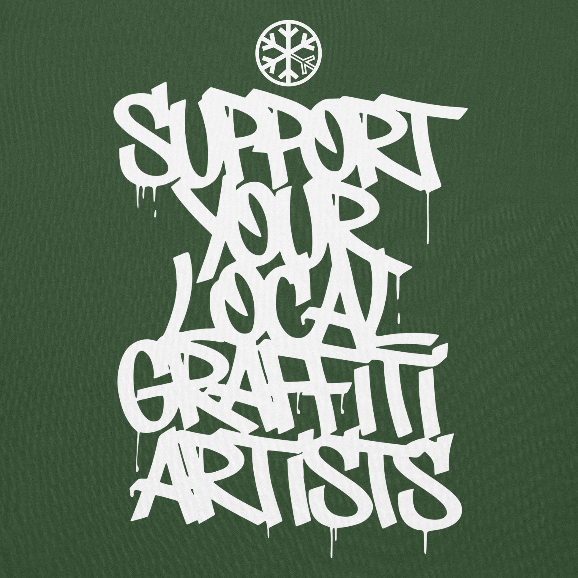 Green-Support Your Local Graffiti Artists Sweatshirt from B.Different Clothing, graphic, graffiti-inspired streetwear