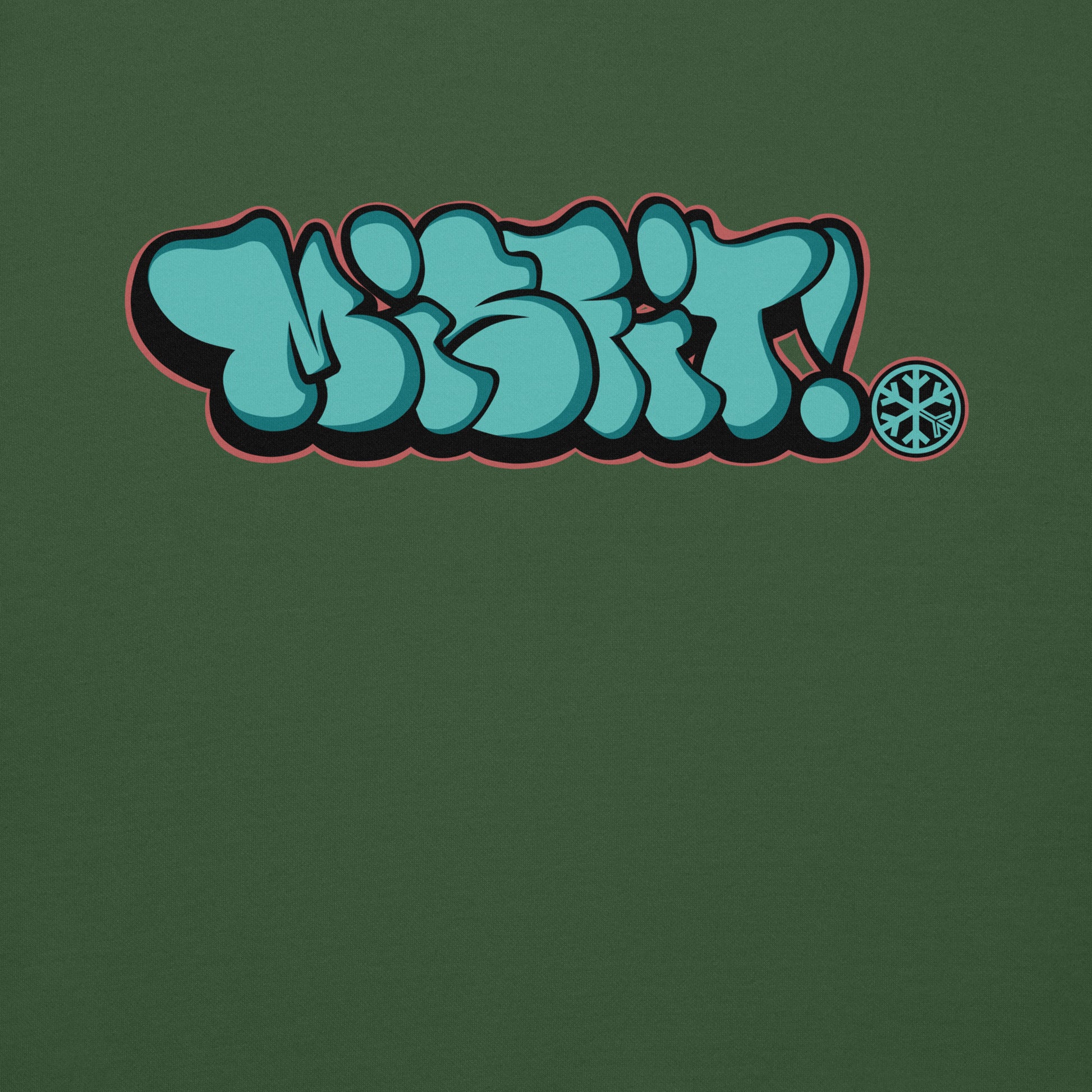 Green-Misfit Graffiti Throwie Sweatshirt from B.Different Clothing, graphic, graffiti-inspired streetwear t-shirt