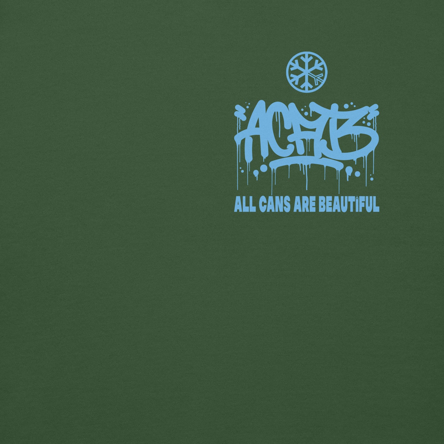 Green-ACAB Graffiti Character Sweatshirt from B.Different Clothing, front graphic, graffiti-inspired streetwear