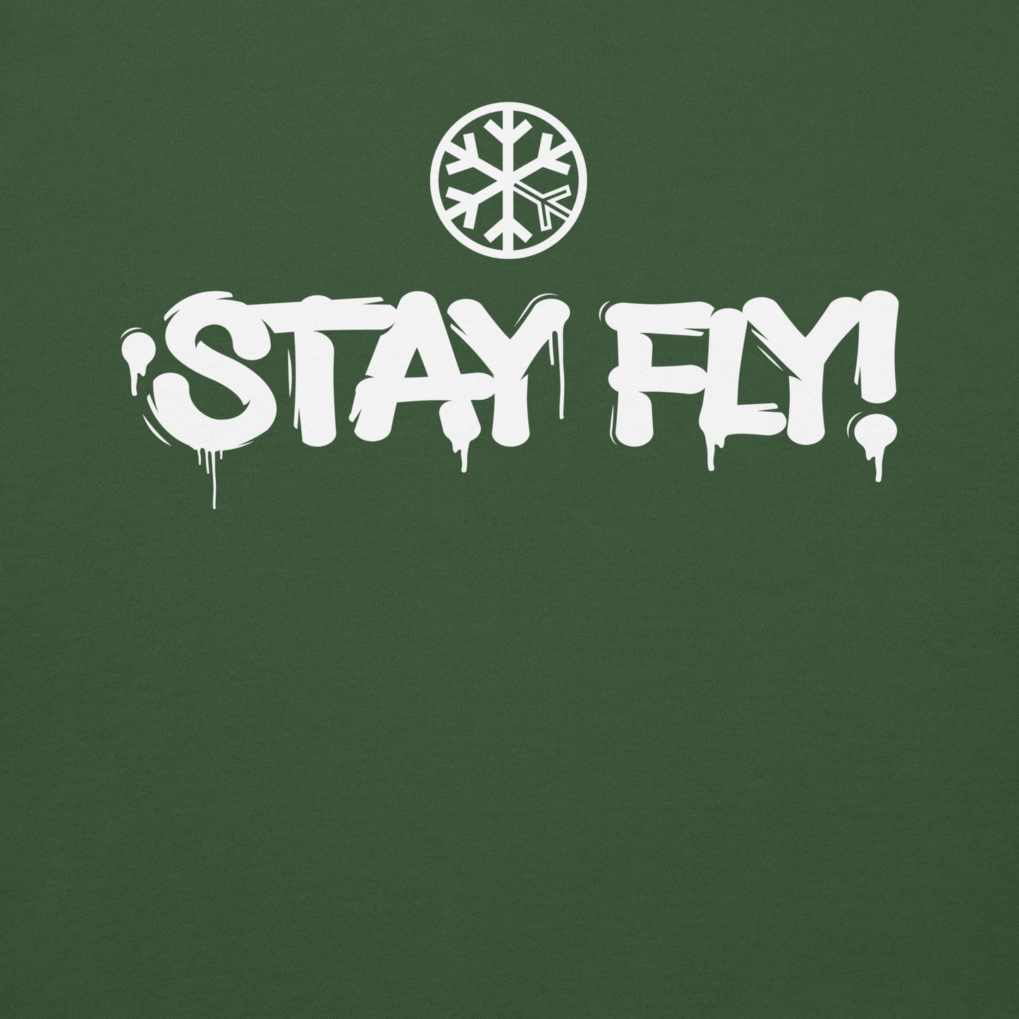 Green-Stay Fly Graffiti Tag Sweatshirt from B.Different Clothing, graphic, graffiti-inspired streetwear