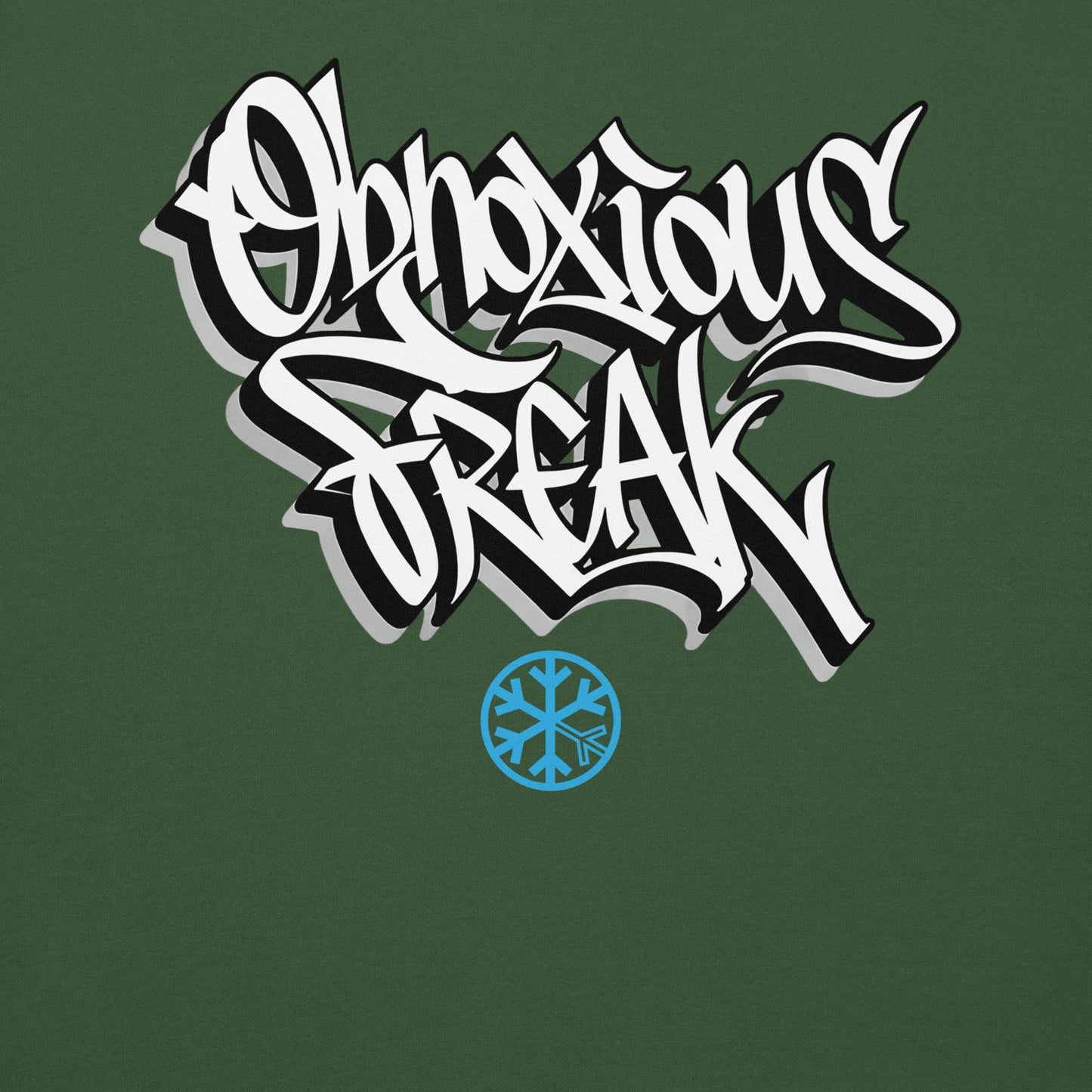 Green-Obnoxious Freak Graffiti Sweatshirt from B.Different Clothing, graphic, graffiti-inspired streetwear