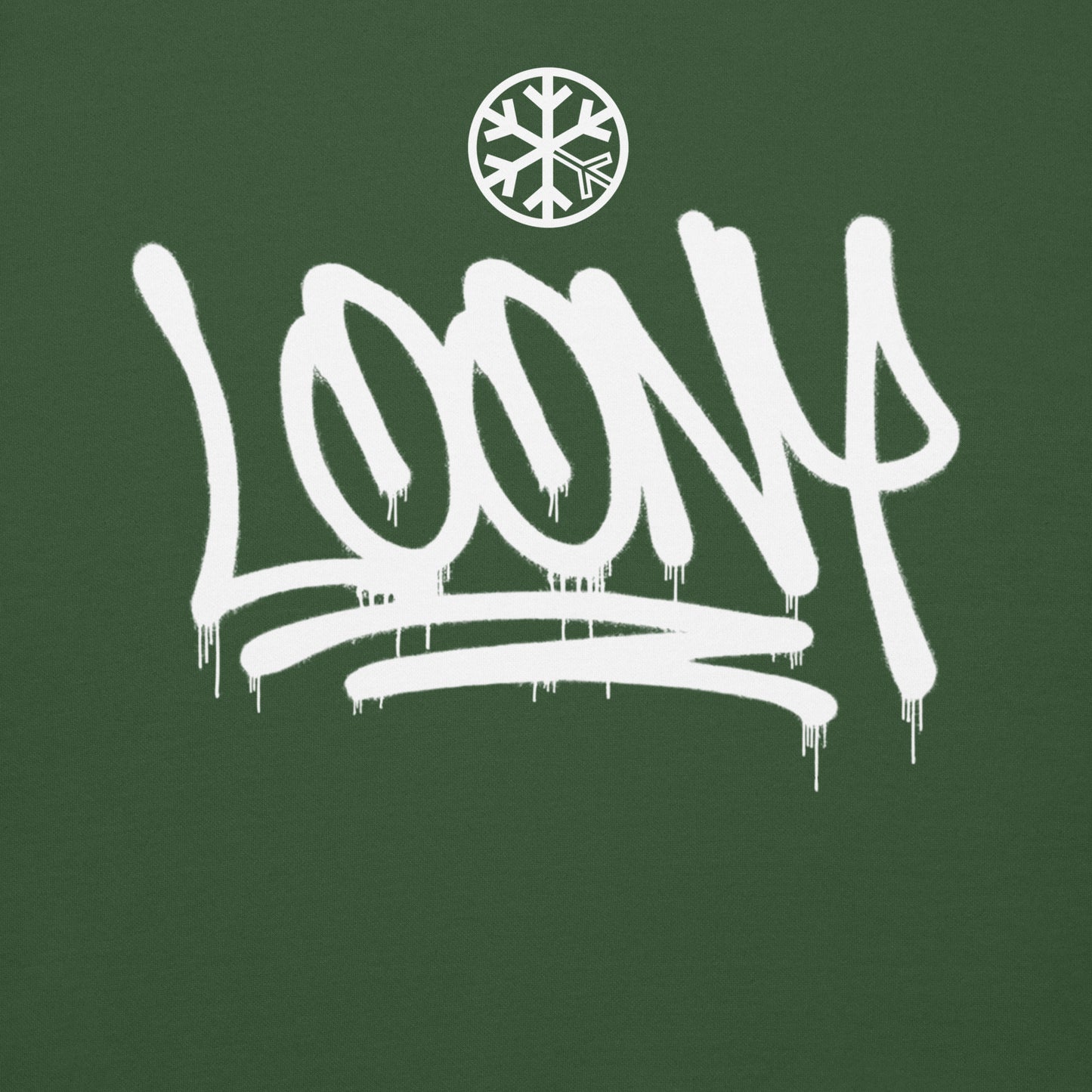Green-Loony Graffiti Tag Sweatshirt from B.Different Clothing, graphic, graffiti-inspired streetwear
