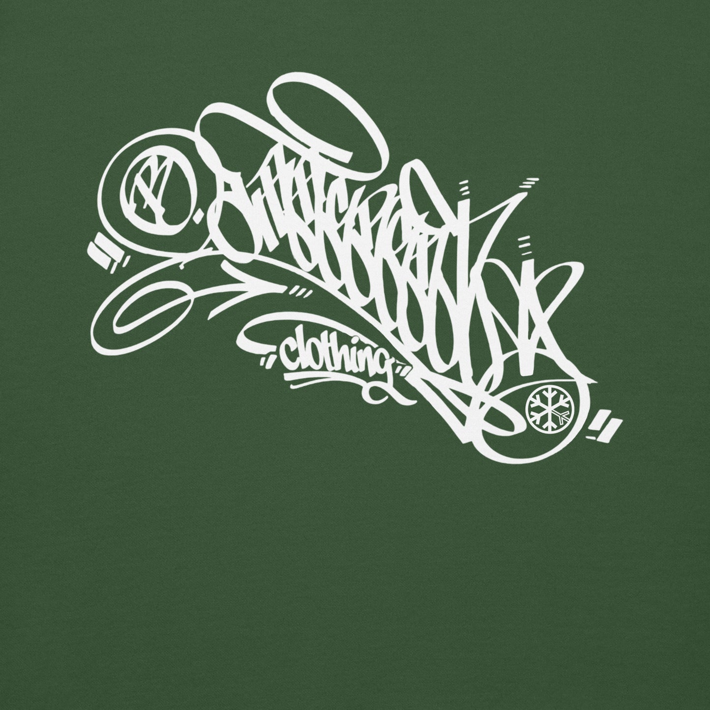 Green-B.Different Clothing Graffiti Tag Sweatshirt from B.Different Clothing, graphic, graffiti-inspired streetwear