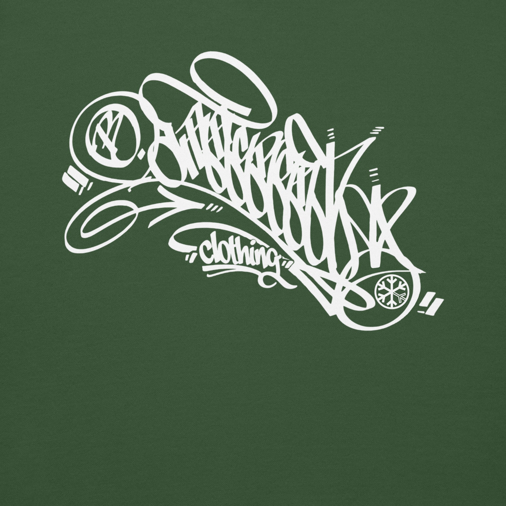 Green-B.Different Clothing Graffiti Tag Sweatshirt from B.Different Clothing, graphic, graffiti-inspired streetwear