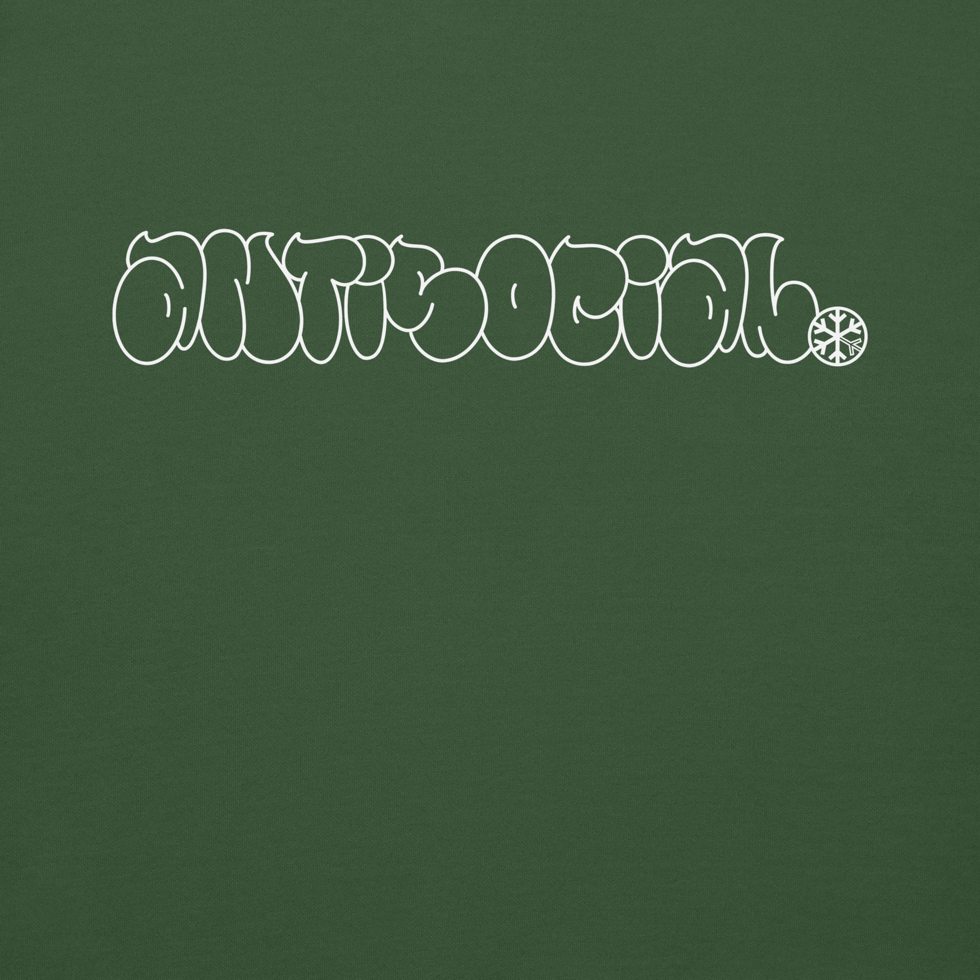 Green-Antisocial Graffiti Hollow Sweatshirt from B.Different Clothing, graphic, graffiti-inspired streetwear