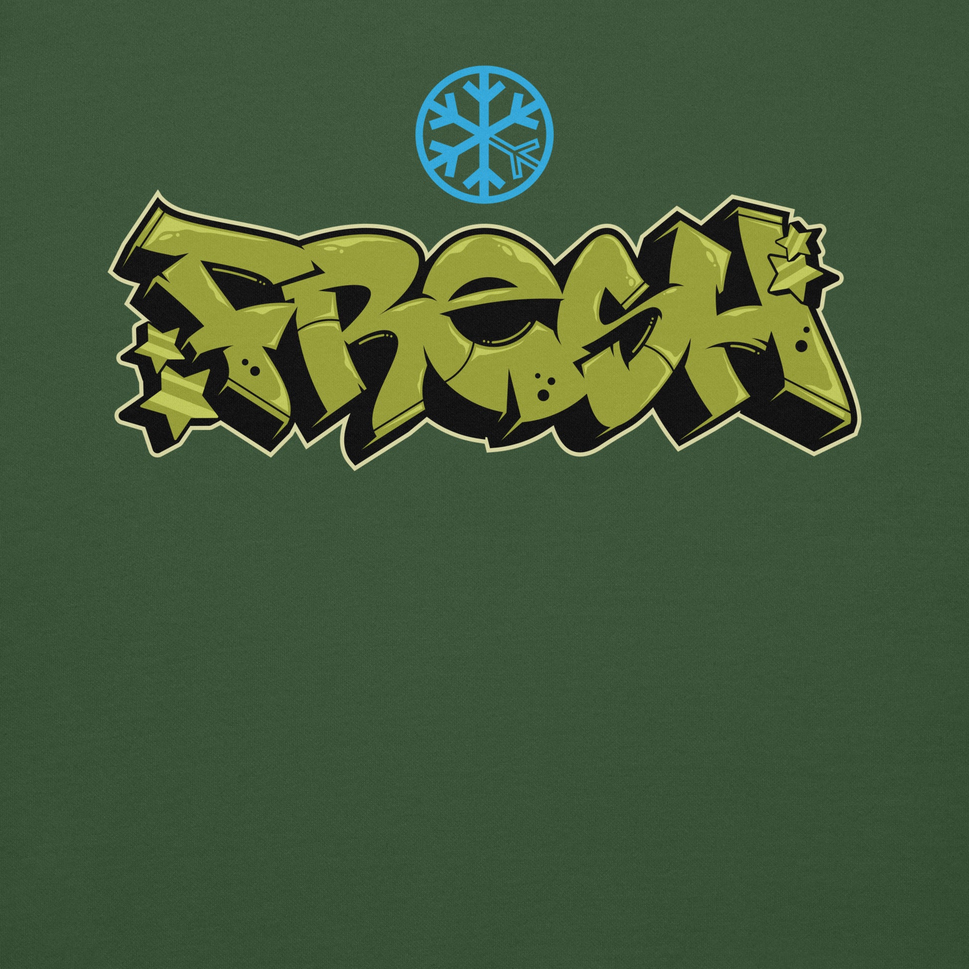 Green-Fresh Graffiti Piece Sweatshirt from B.Different Clothing, graphic, graffiti-inspired streetwear