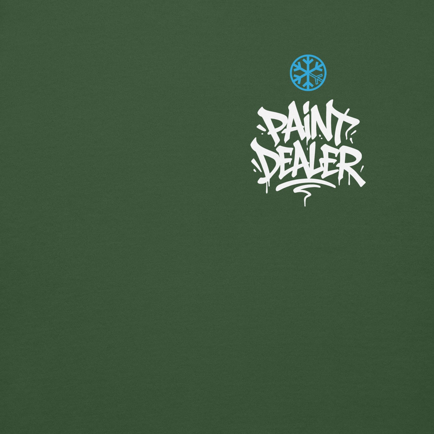 Green-Paint Dealer Graffiti Character Sweatshirt from B.Different Clothing, front graphic, graffiti-inspired streetwear