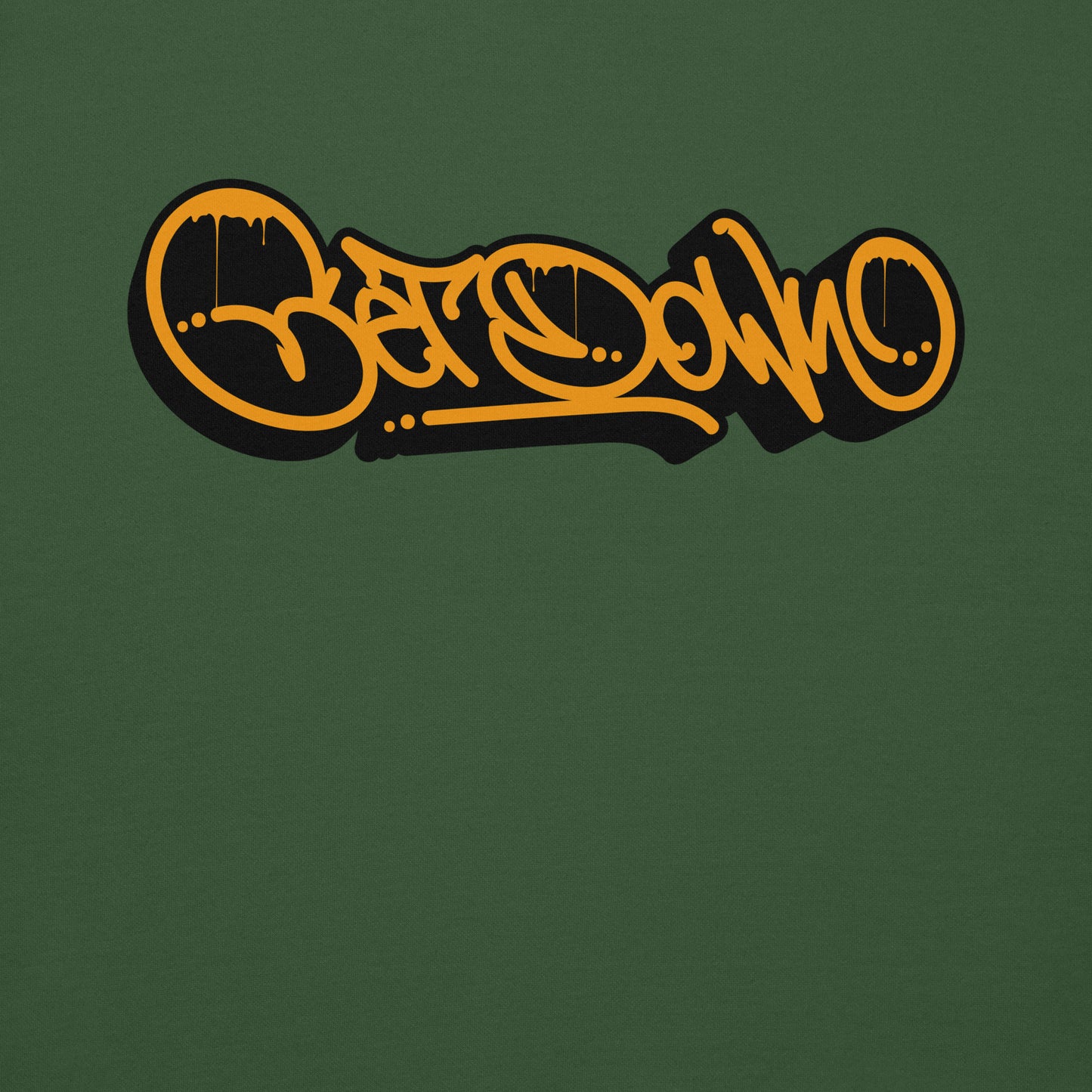 Green-Get Down Graffiti Tag Sweatshirt from B.Different Clothing, graphic, graffiti-inspired streetwear