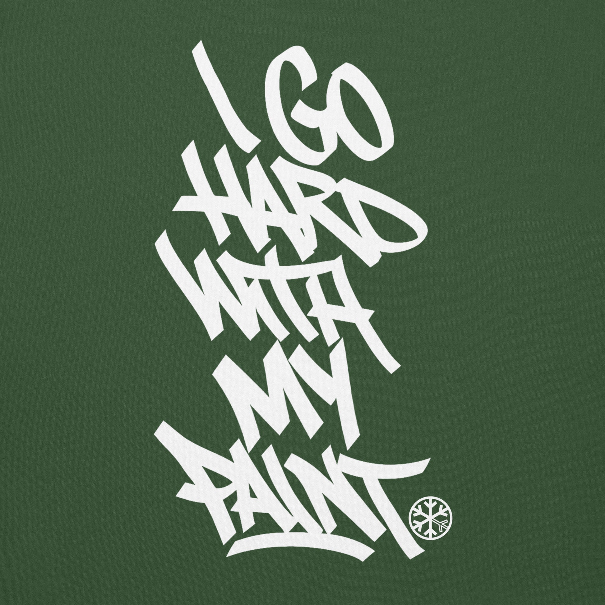 Green-I Go Hard With My Paint Graffiti Sweatshirt from B.Different Clothing, graphic, graffiti-inspired streetwear