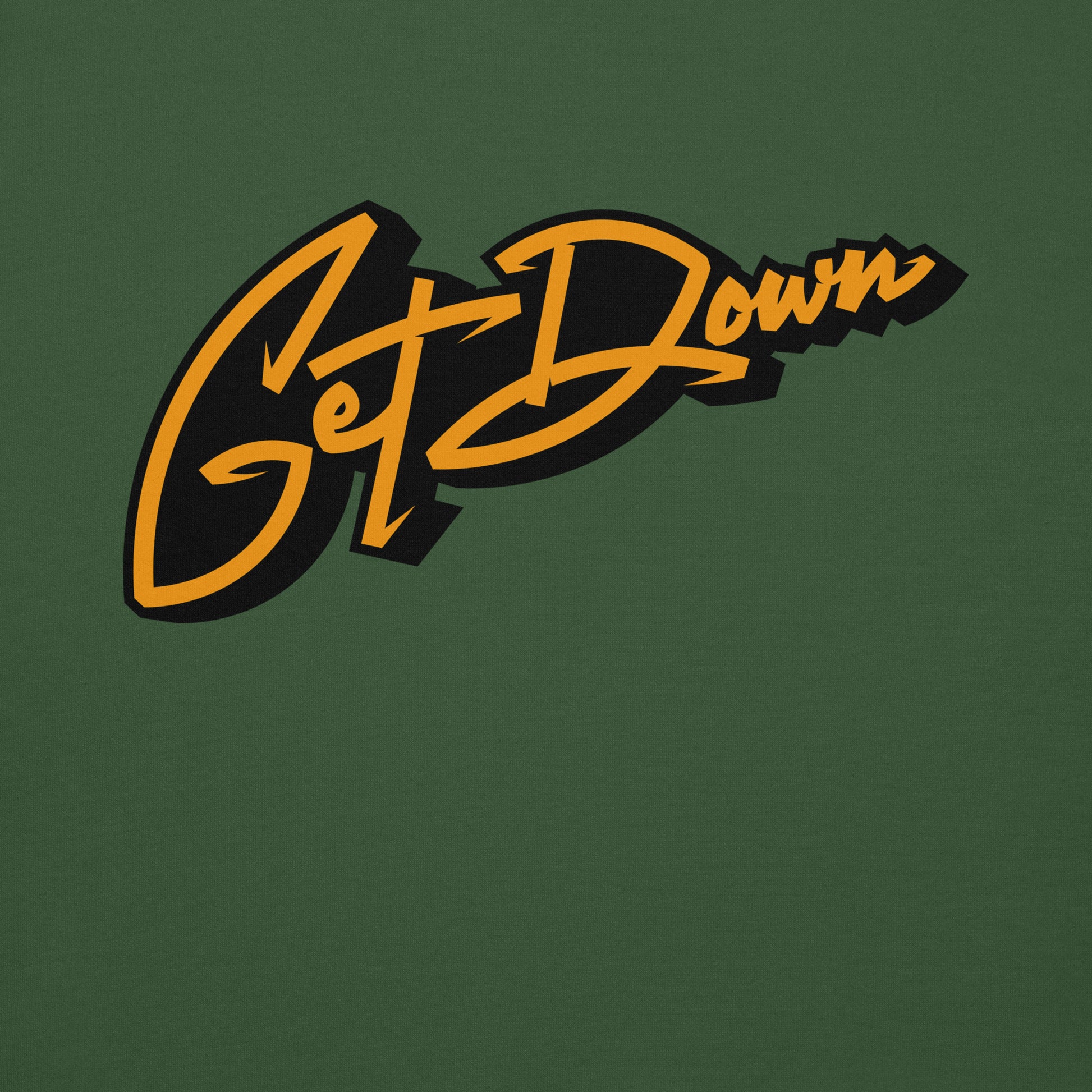 Green-Get Down Graffiti Tag Sweatshirt from B.Different Clothing, graphic, graffiti-inspired streetwear