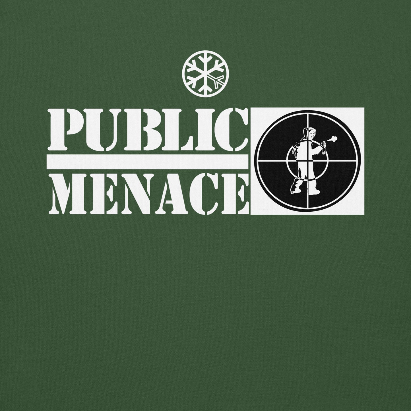 Green-Public Menace Graffiti Sweatshirt from B.Different Clothing, graphic, graffiti-inspired streetwear