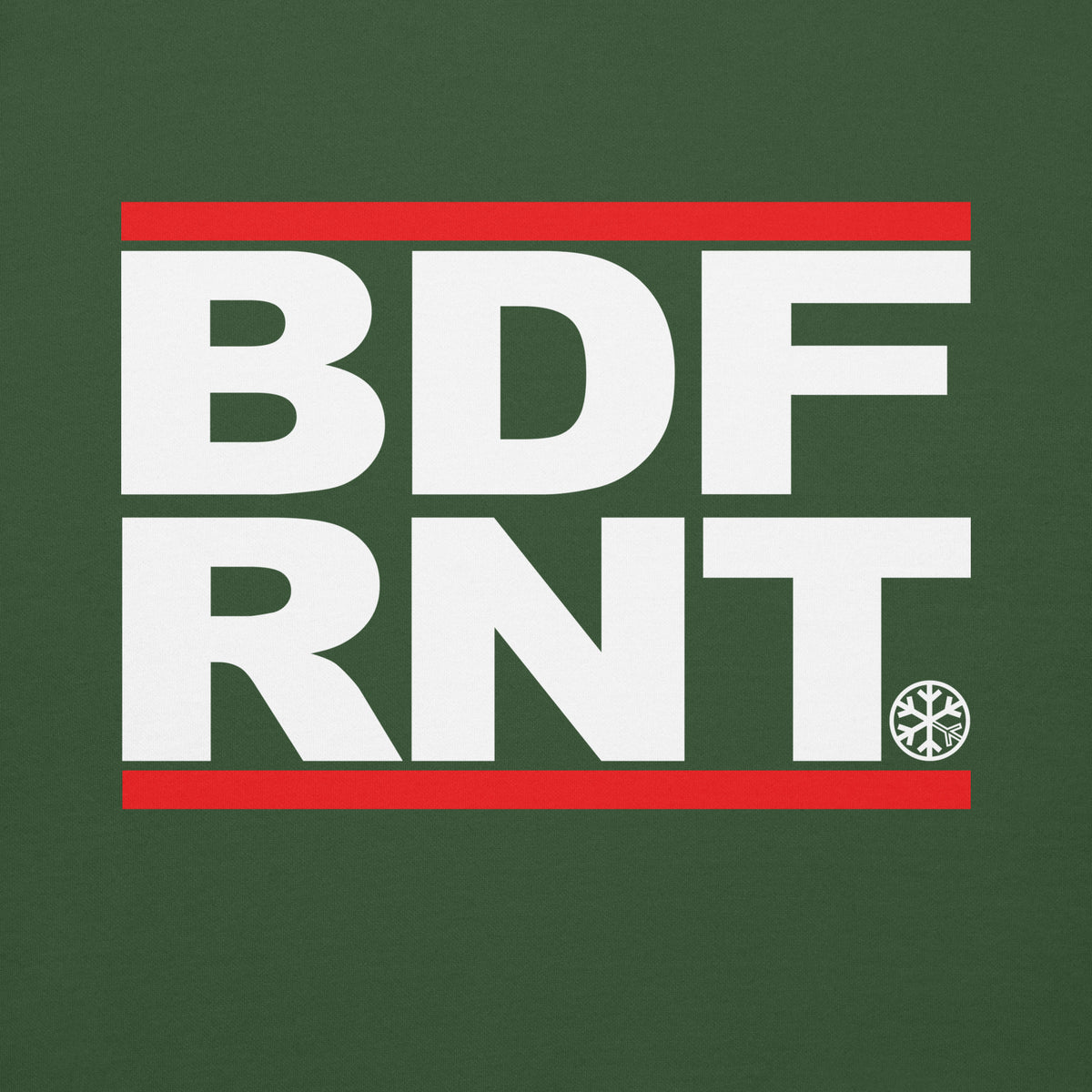 Forest Green-BDFRNT OG Logo Sweatshirt from B.Different Clothing, front graphic, graffiti-inspired streetwear