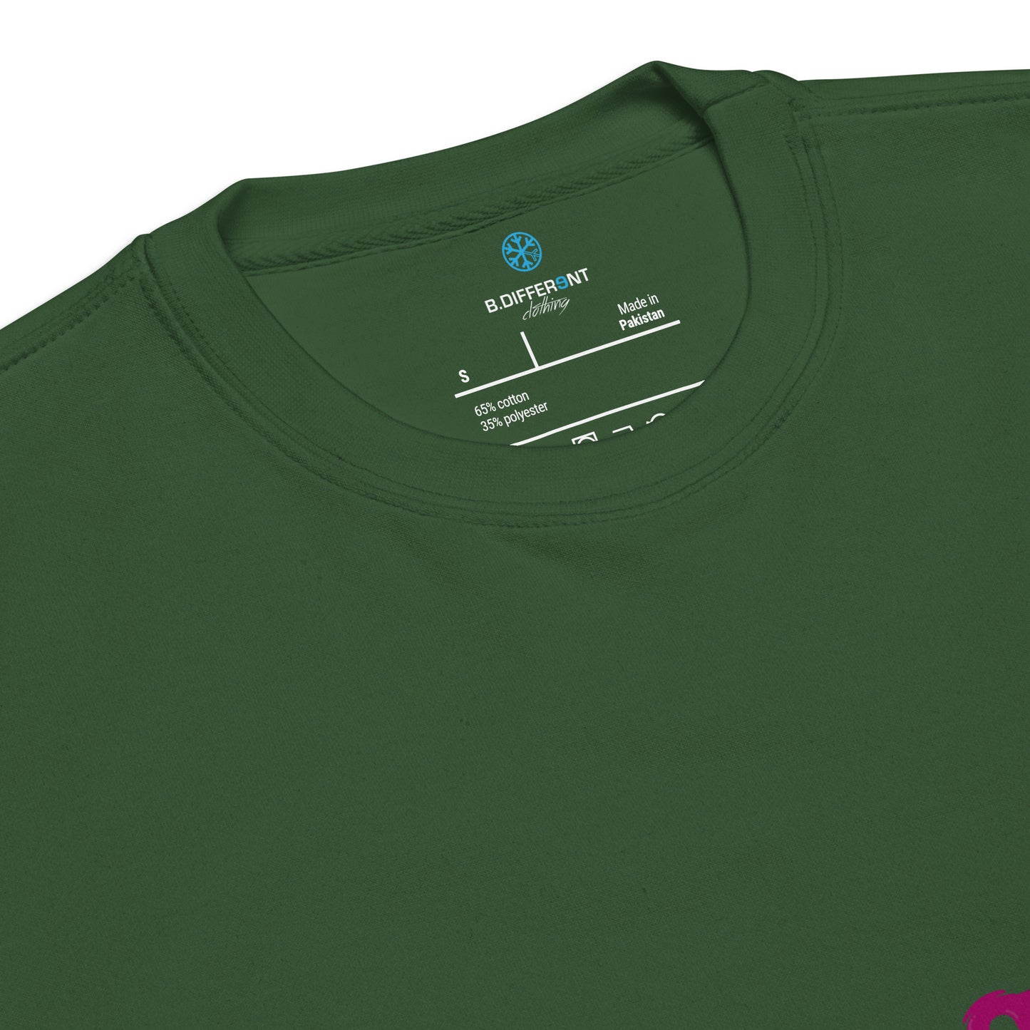 Green-Stay Fly Graffiti Character Sweatshirt from B.Different Clothing, collar, graffiti-inspired streetwear