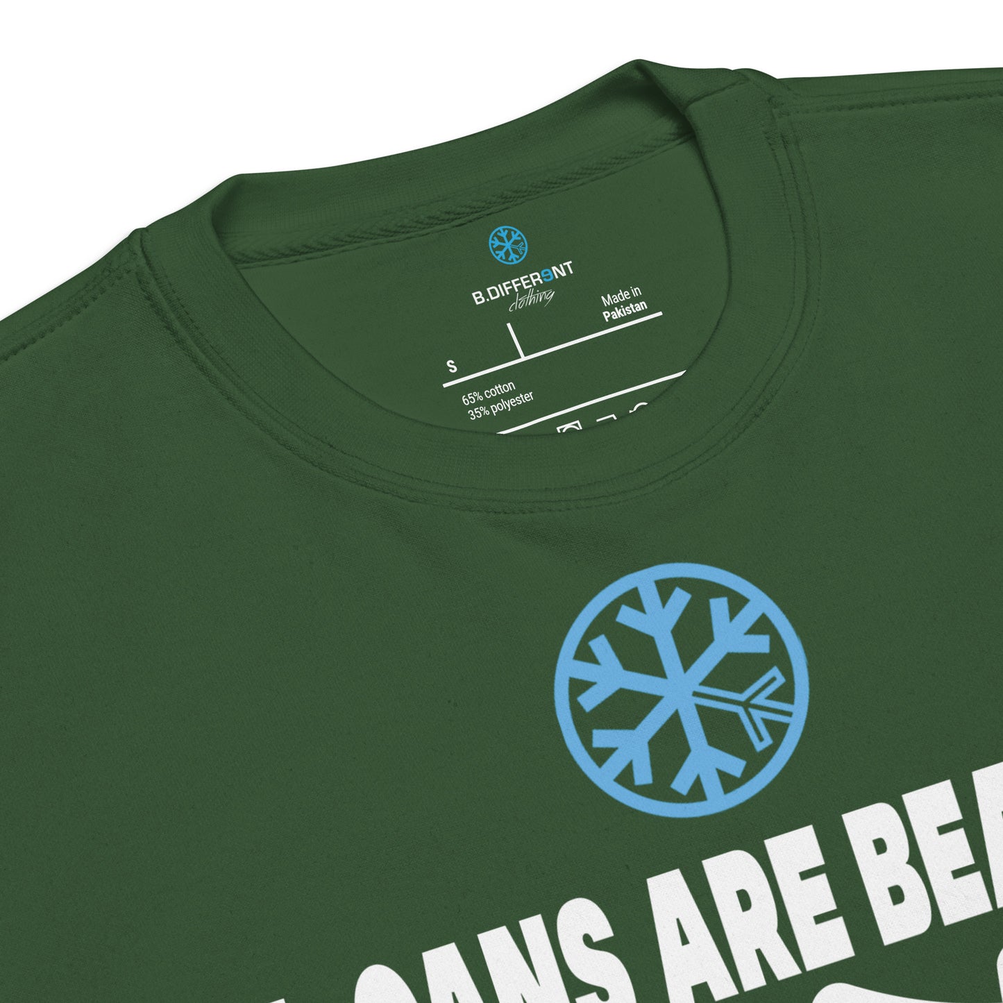 Green-Acab Graffiti Tag Sweatshirt from B.Different Clothing, collar, graffiti-inspired streetwear