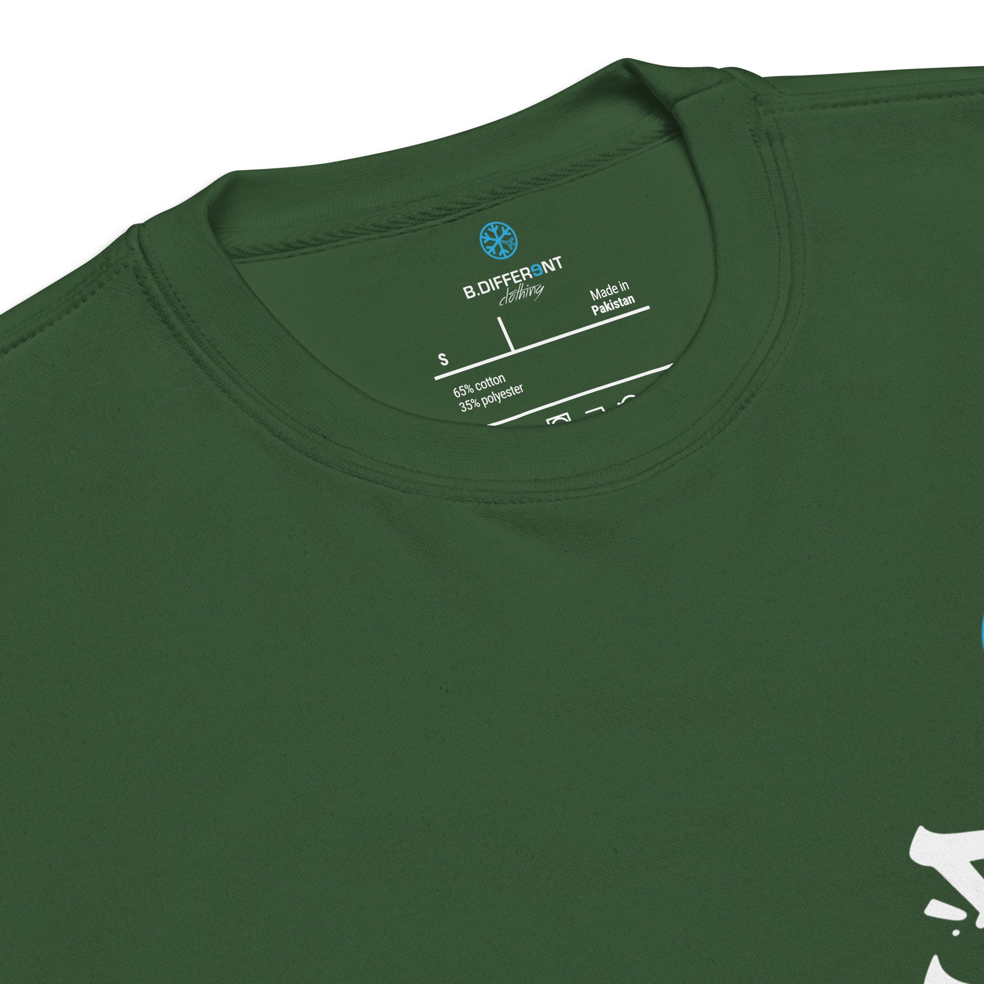 Green-Paint Dealer Graffiti Character Sweatshirt from B.Different Clothing, collar, graffiti-inspired streetwear