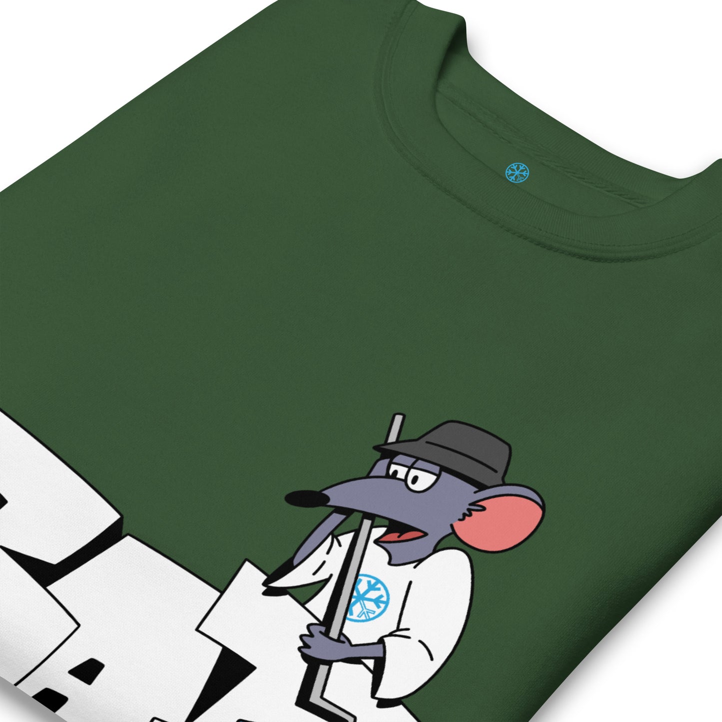 Green-Bad Boy Graffiti Sweatshirt from B.Different Clothing, detail, graffiti-inspired streetwear