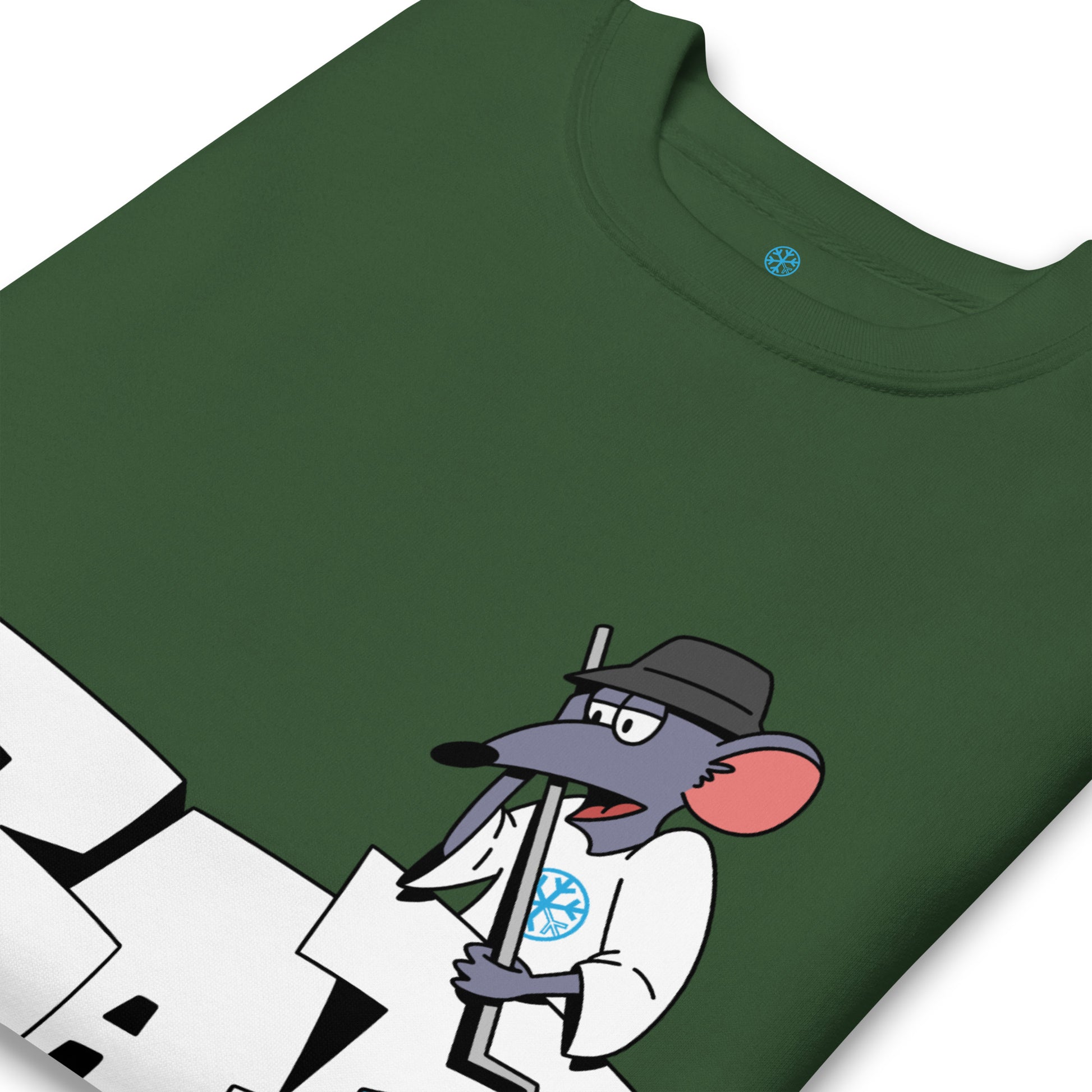 Green-Bad Boy Graffiti Sweatshirt from B.Different Clothing, detail, graffiti-inspired streetwear