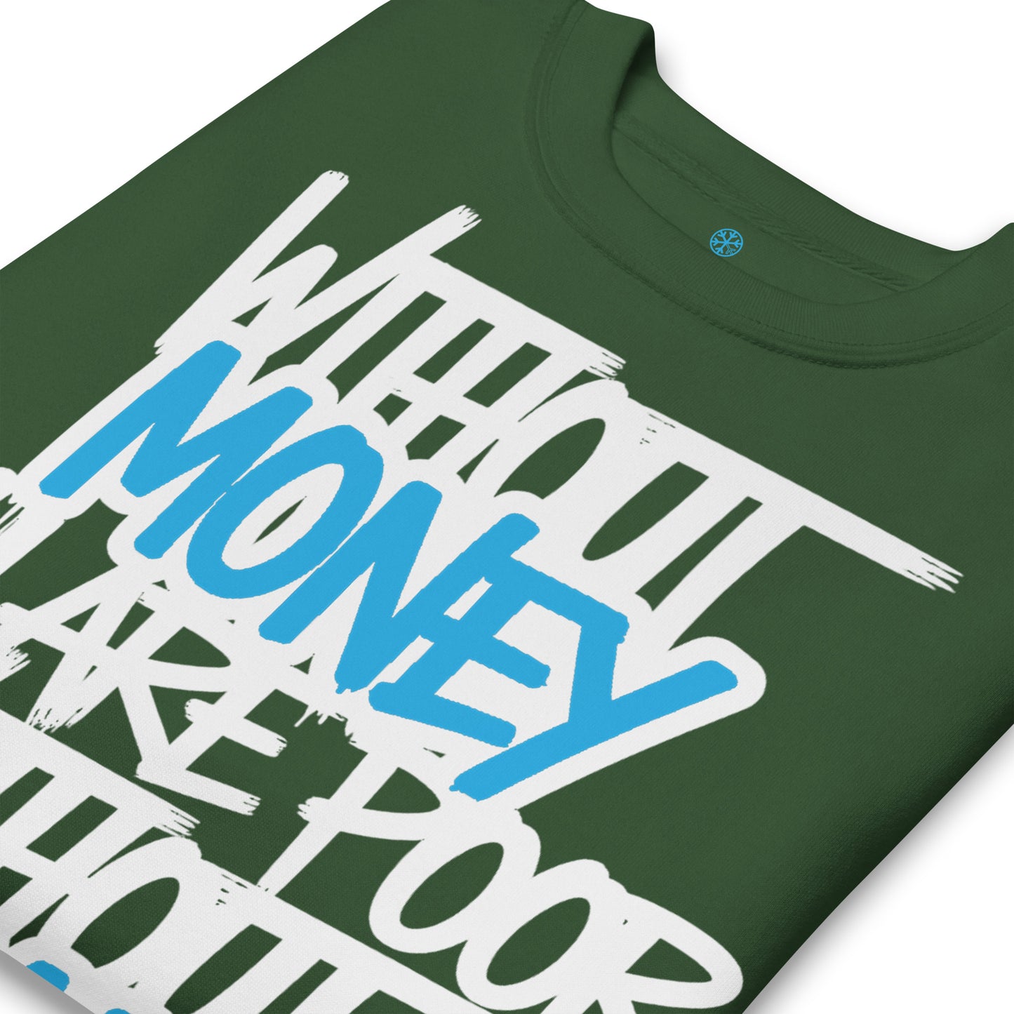 Green-Without Dreams You Are Nothing Graffiti Sweatshirt from B.Different Clothing, detail, graffiti-inspired streetwear