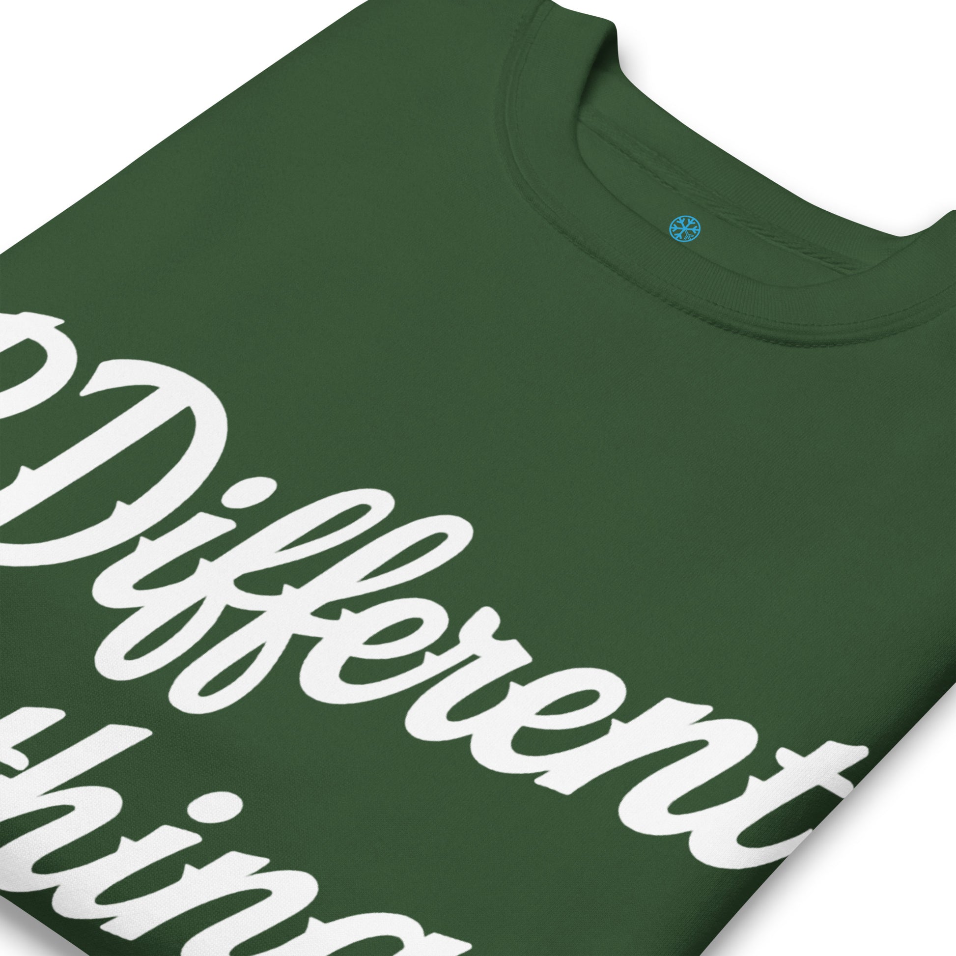 Green-The League Sweatshirt from B.Different Clothing, detail, graffiti-inspired streetwear