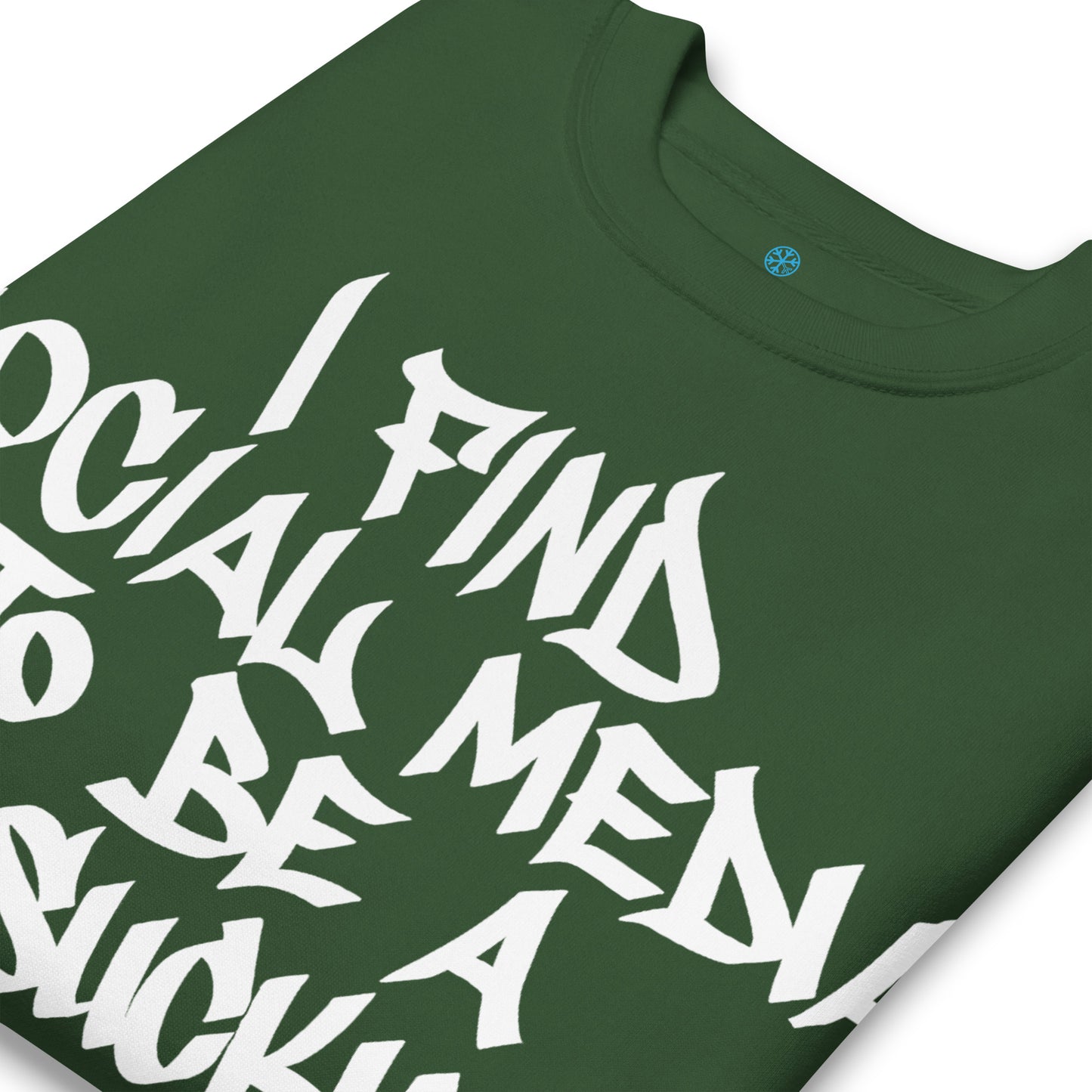 Green-Social Media Graffiti Tag Sweatshirt from B.Different Clothing, detail, graffiti-inspired streetwear