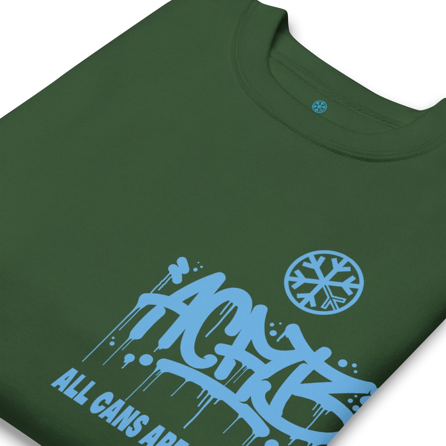 Green-ACAB Graffiti Character Sweatshirt from B.Different Clothing, detail, graffiti-inspired streetwear