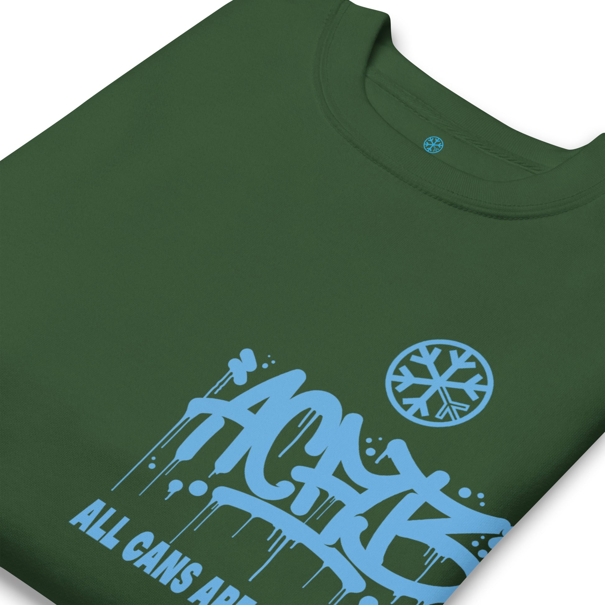 Green-ACAB Graffiti Character Sweatshirt from B.Different Clothing, detail, graffiti-inspired streetwear