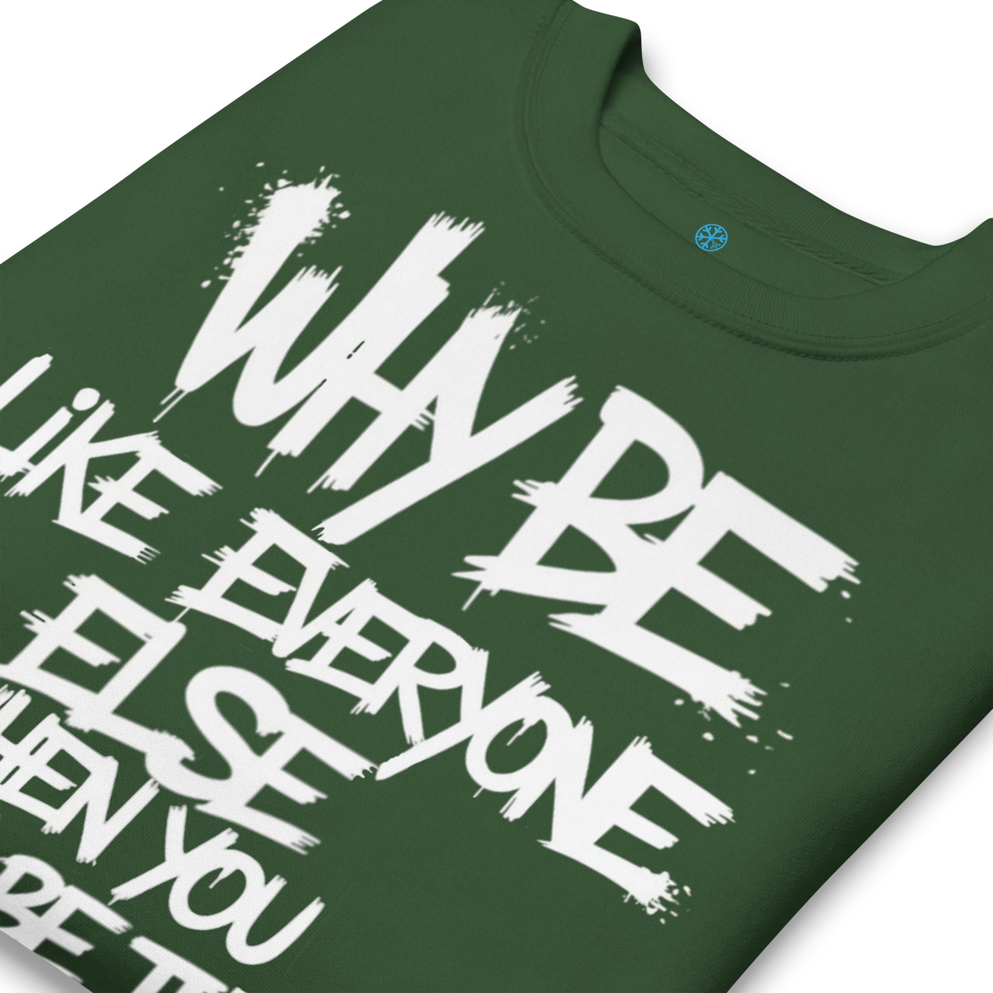 Green-Chaos They Fear Graffiti Tag Sweatshirt from B.Different Clothing, detail, graffiti-inspired streetwear