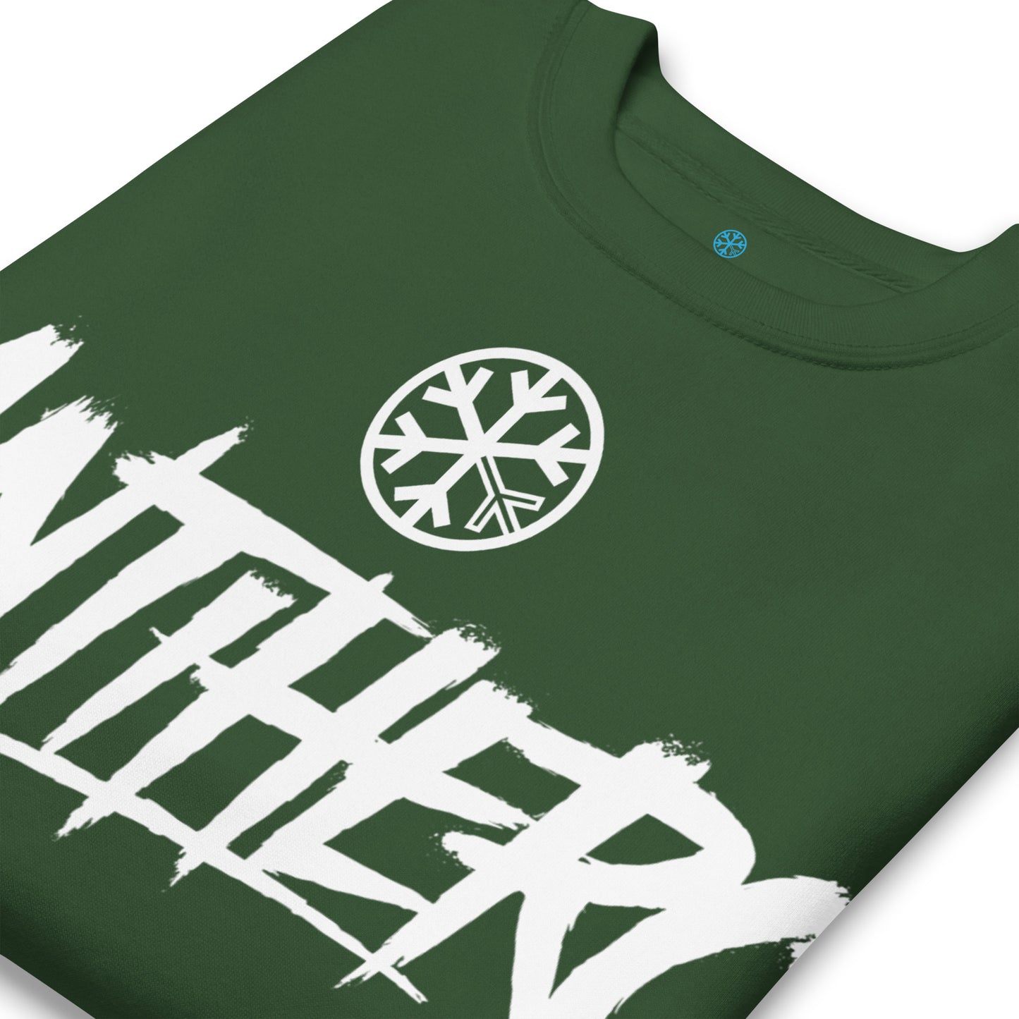 Green-Antihero Graffiti Tag Sweatshirt from B.Different Clothing, detail, graffiti-inspired streetwear