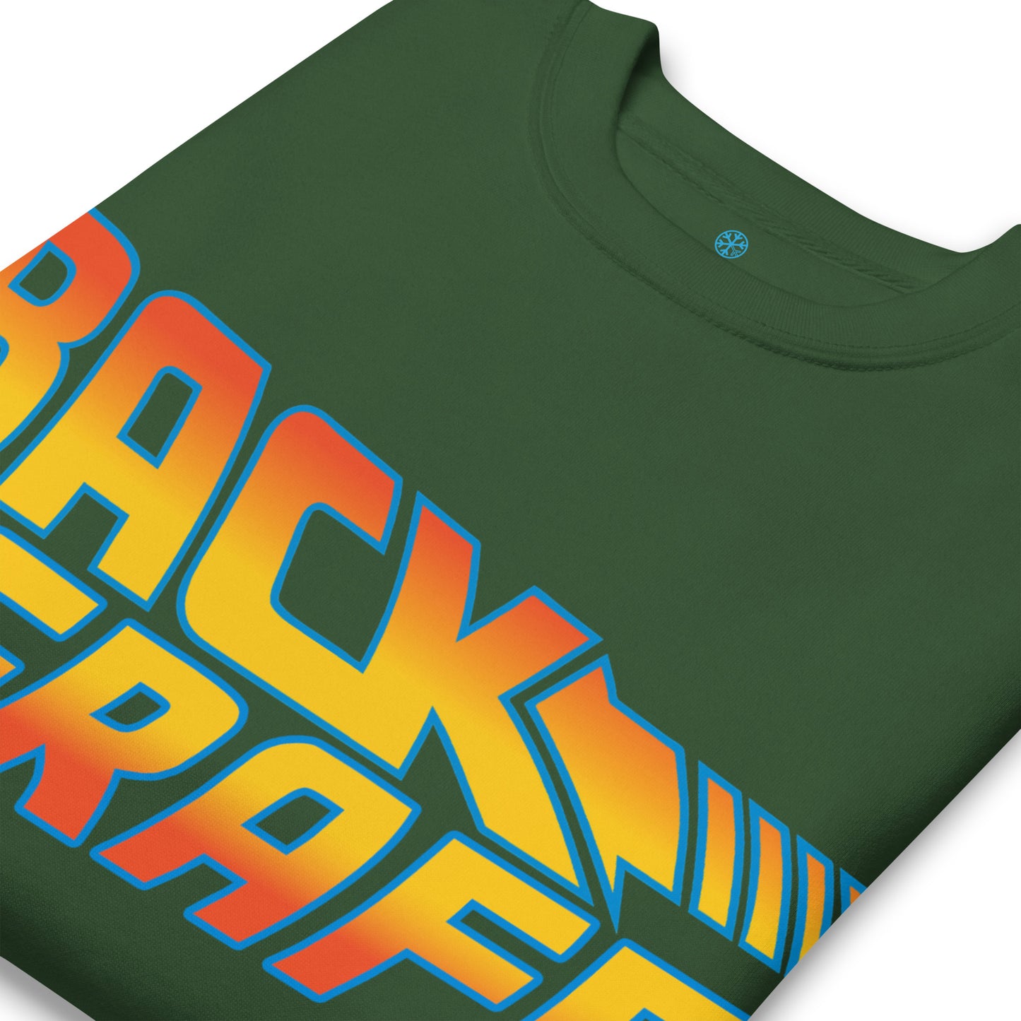 Green-Back to the Graff Sweatshirt from B.Different Clothing, detail, graffiti-inspired streetwear