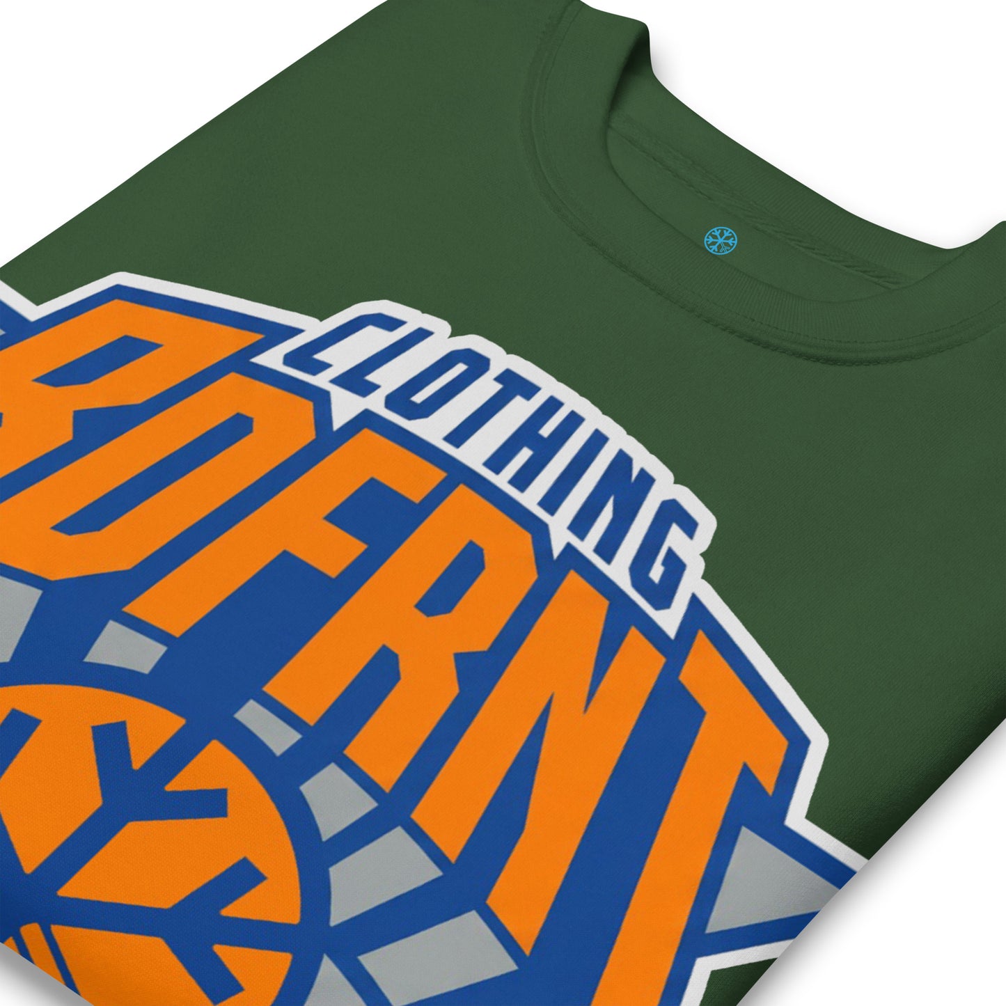 Green-BDFRNT Logo 2011 Sweatshirt from B.Different Clothing, detail, graffiti-inspired streetwear