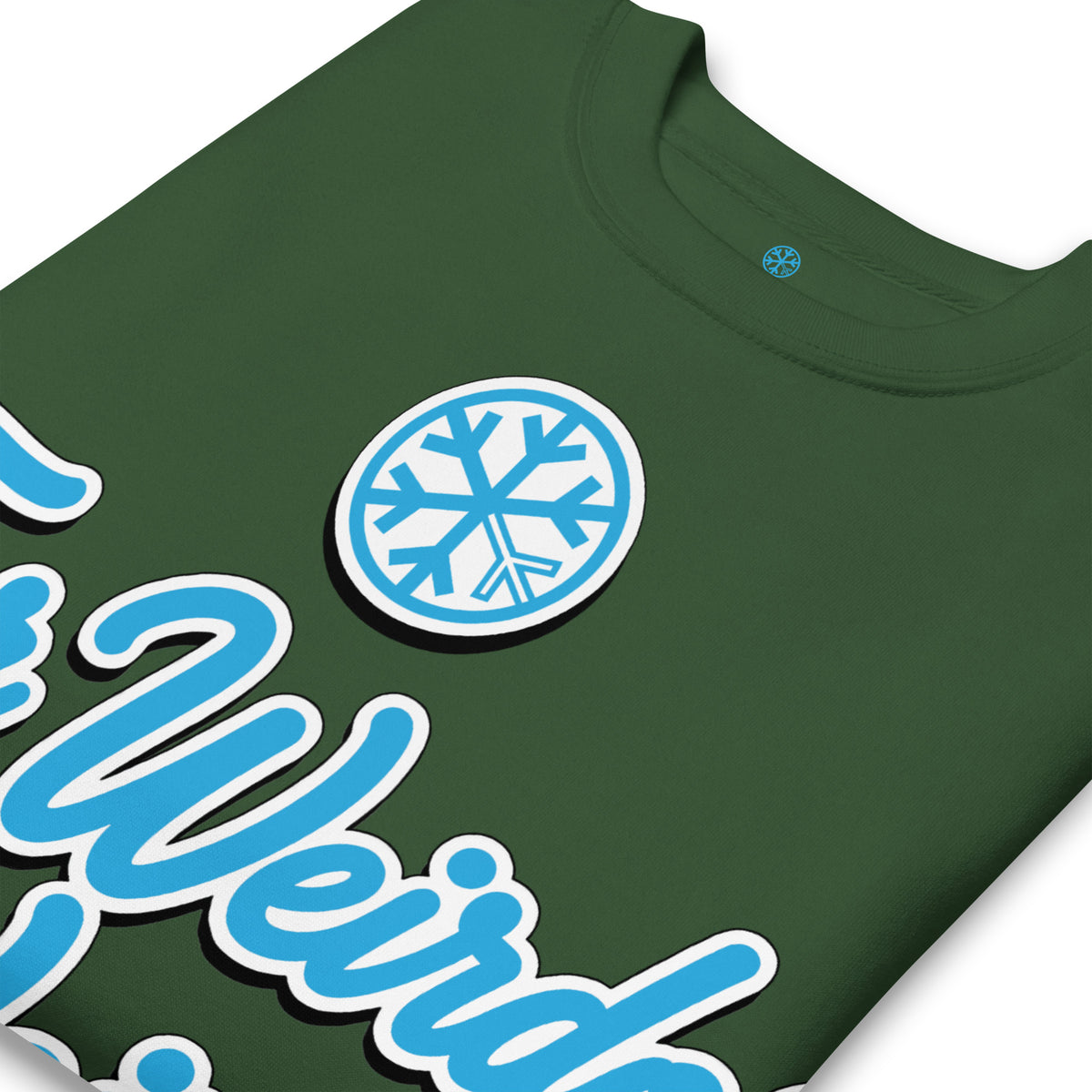 Forest Green-For Weirdos by Weirdos Sweatshirt from B.Different Clothing, detail, graffiti-inspired streetwear