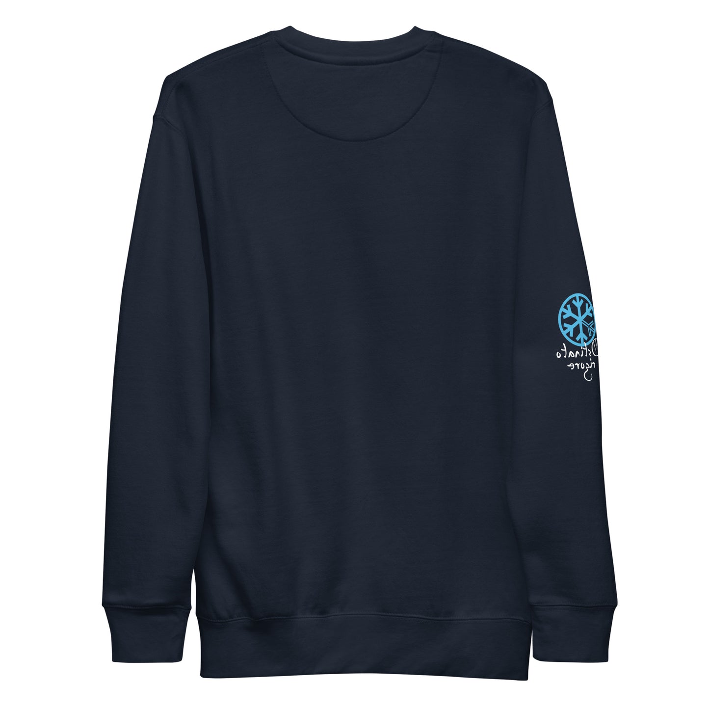Navy-Leonardo da Vinci Sweatshirt from B.Different Clothing, back view, graffiti-inspired streetwear
