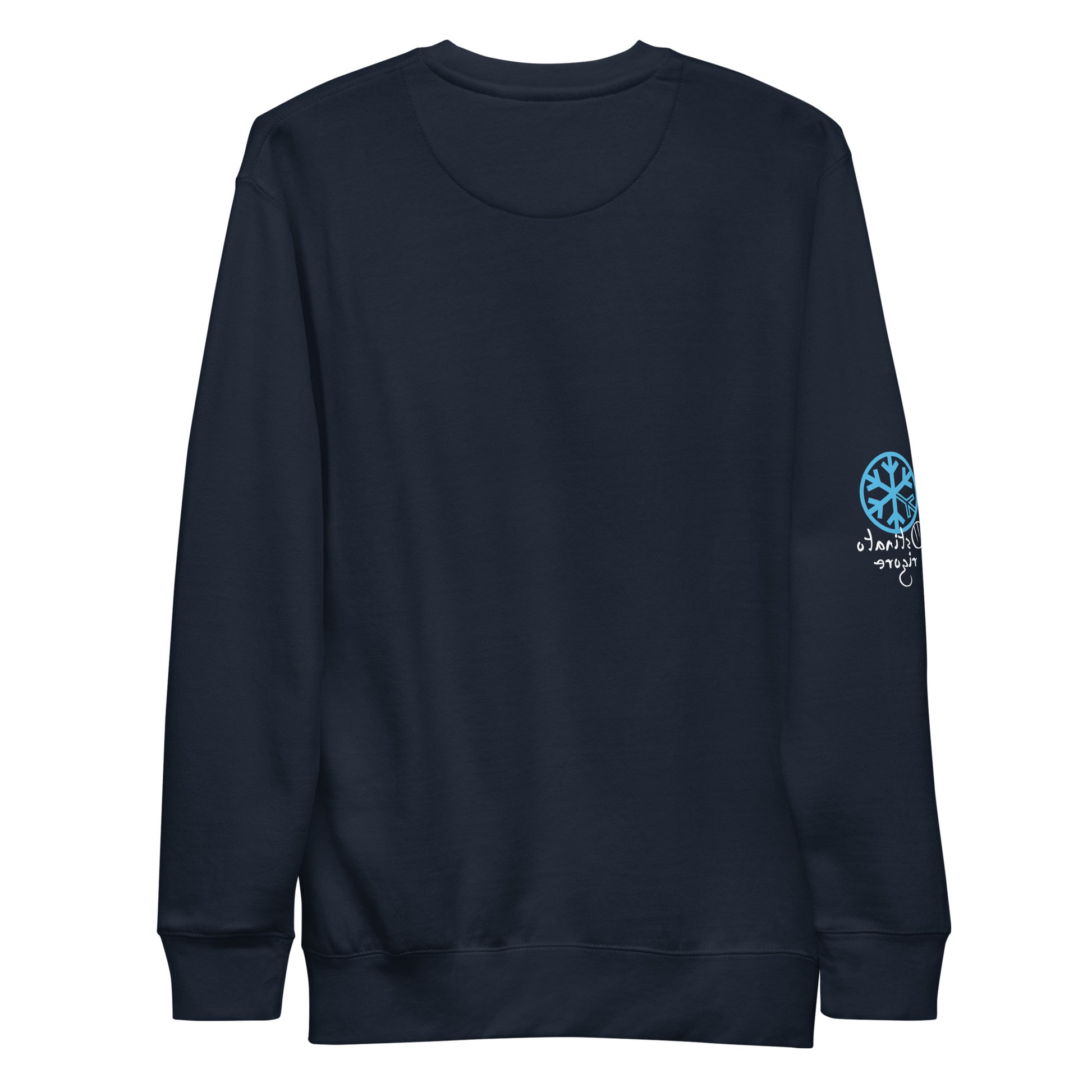 Navy-Leonardo da Vinci Sweatshirt from B.Different Clothing, back view, graffiti-inspired streetwear