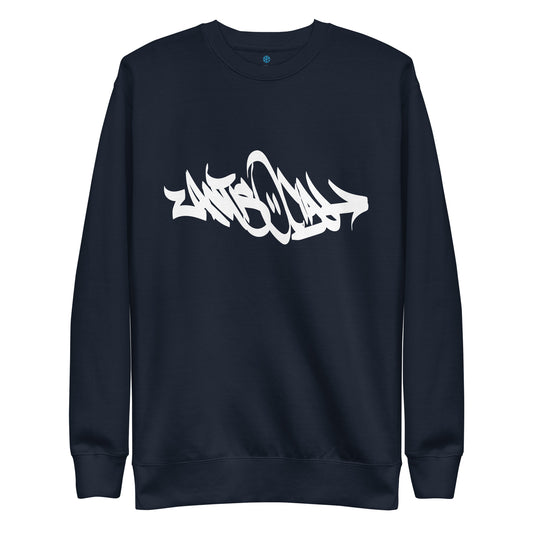 Antisocial Tag sweatshirt navy B.Different Clothing graffiti street art inspired streetwear brand