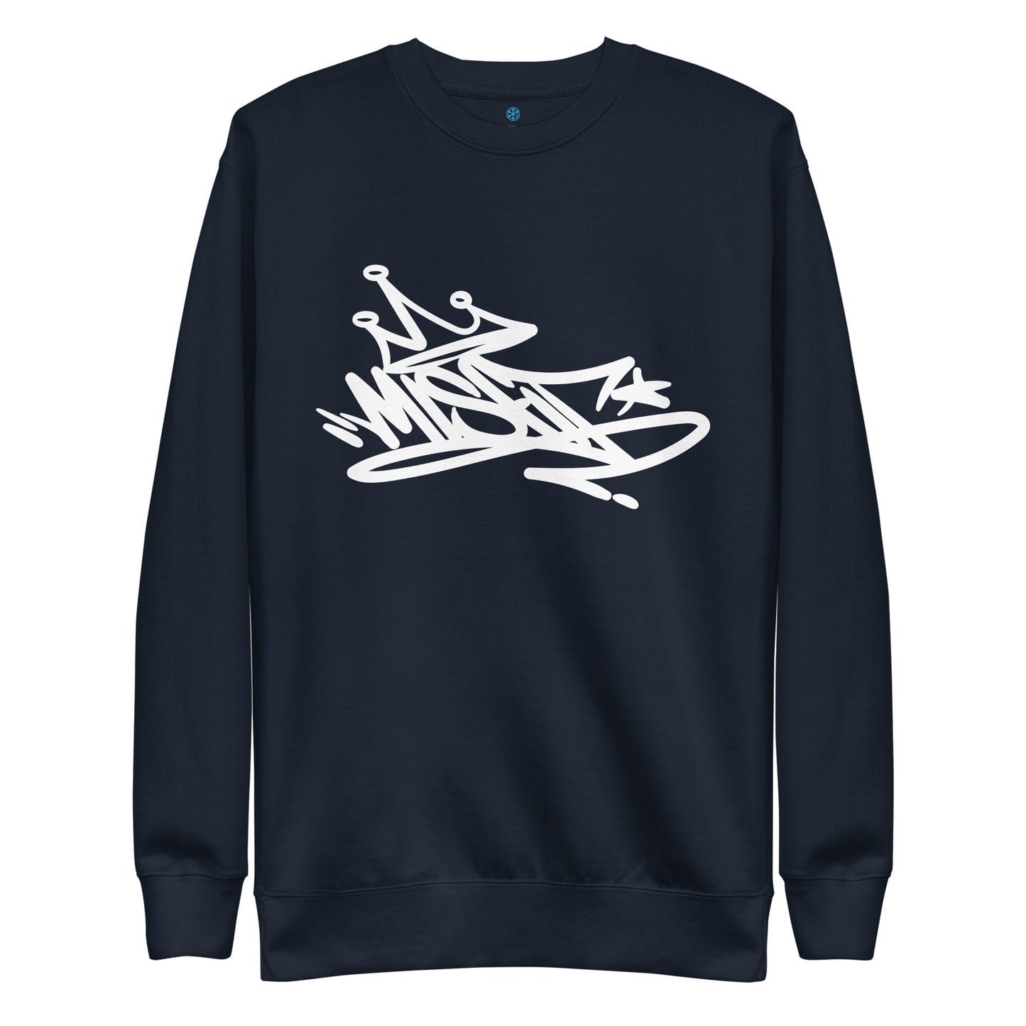 Misfit Graffiti Tag Sweatshirt navy B.Different Clothing graffiti street art inspired streetwear brand