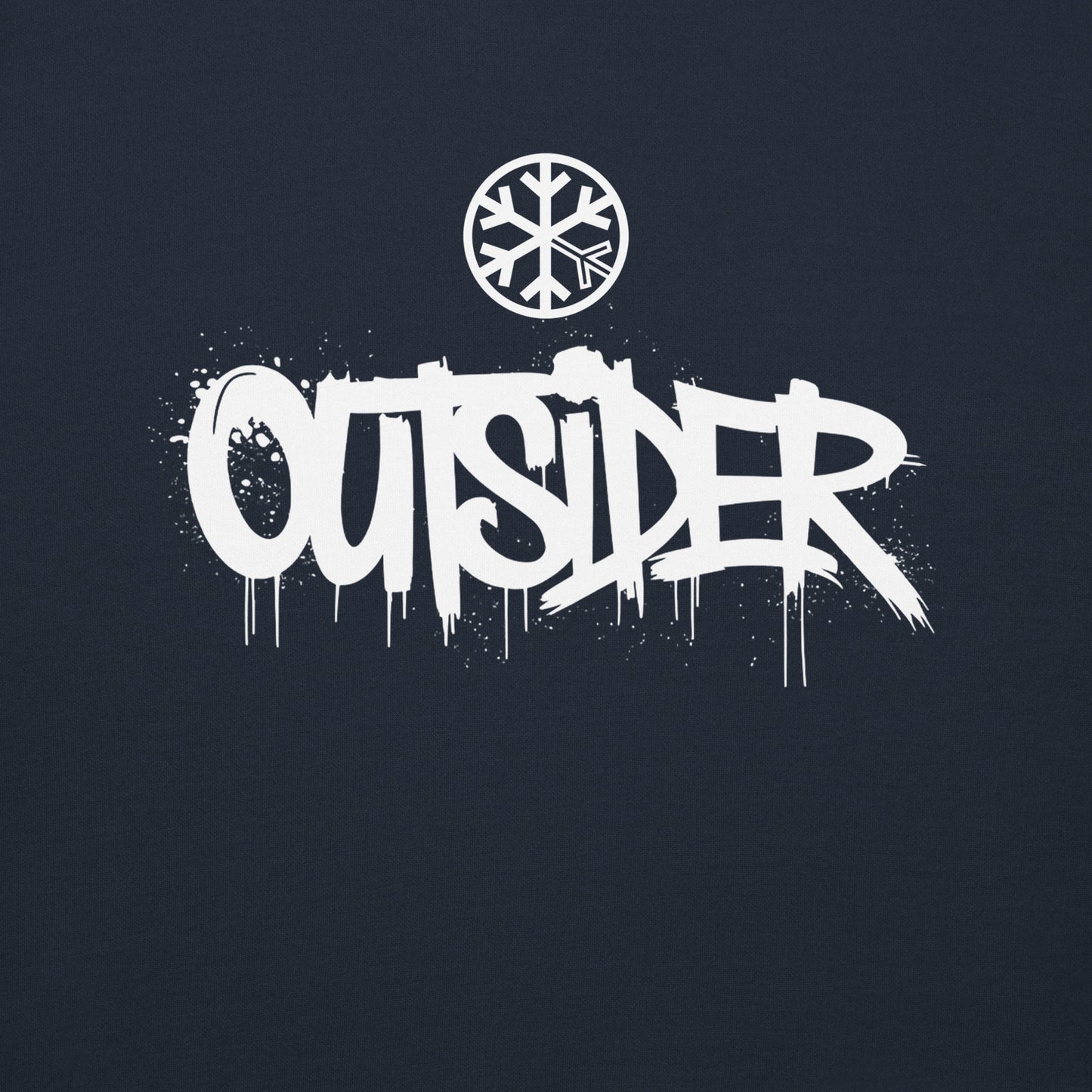Navy-Outsider Graffiti Tag Sweatshirt from B.Different Clothing, graphic, graffiti-inspired streetwear