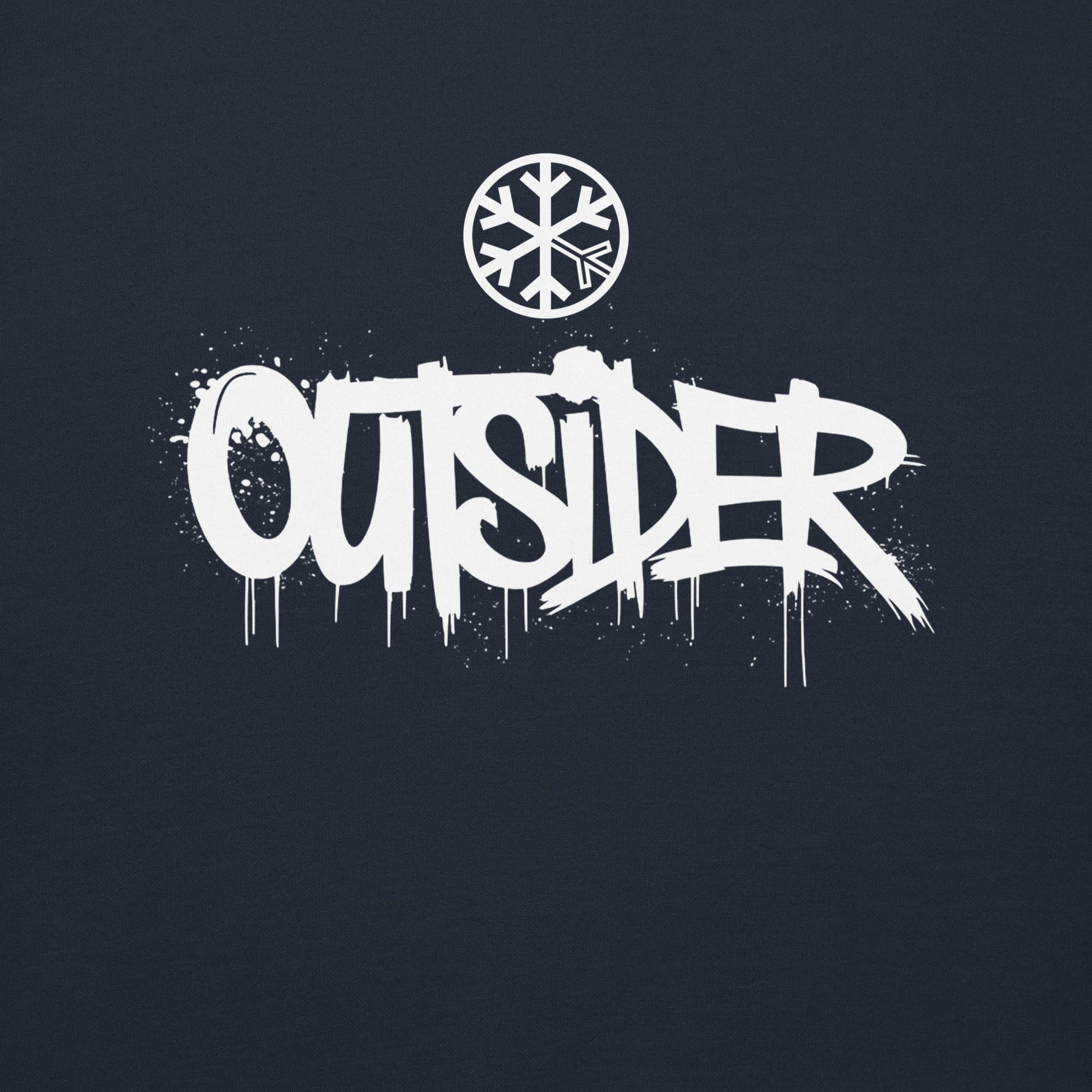 Navy-Outsider Graffiti Tag Sweatshirt from B.Different Clothing, graphic, graffiti-inspired streetwear