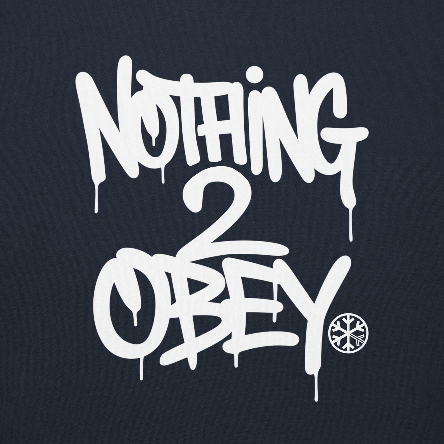 Navy-Nothing 2 Obey Graffiti Sweatshirt from B.Different Clothing, graphic, graffiti-inspired streetwear
