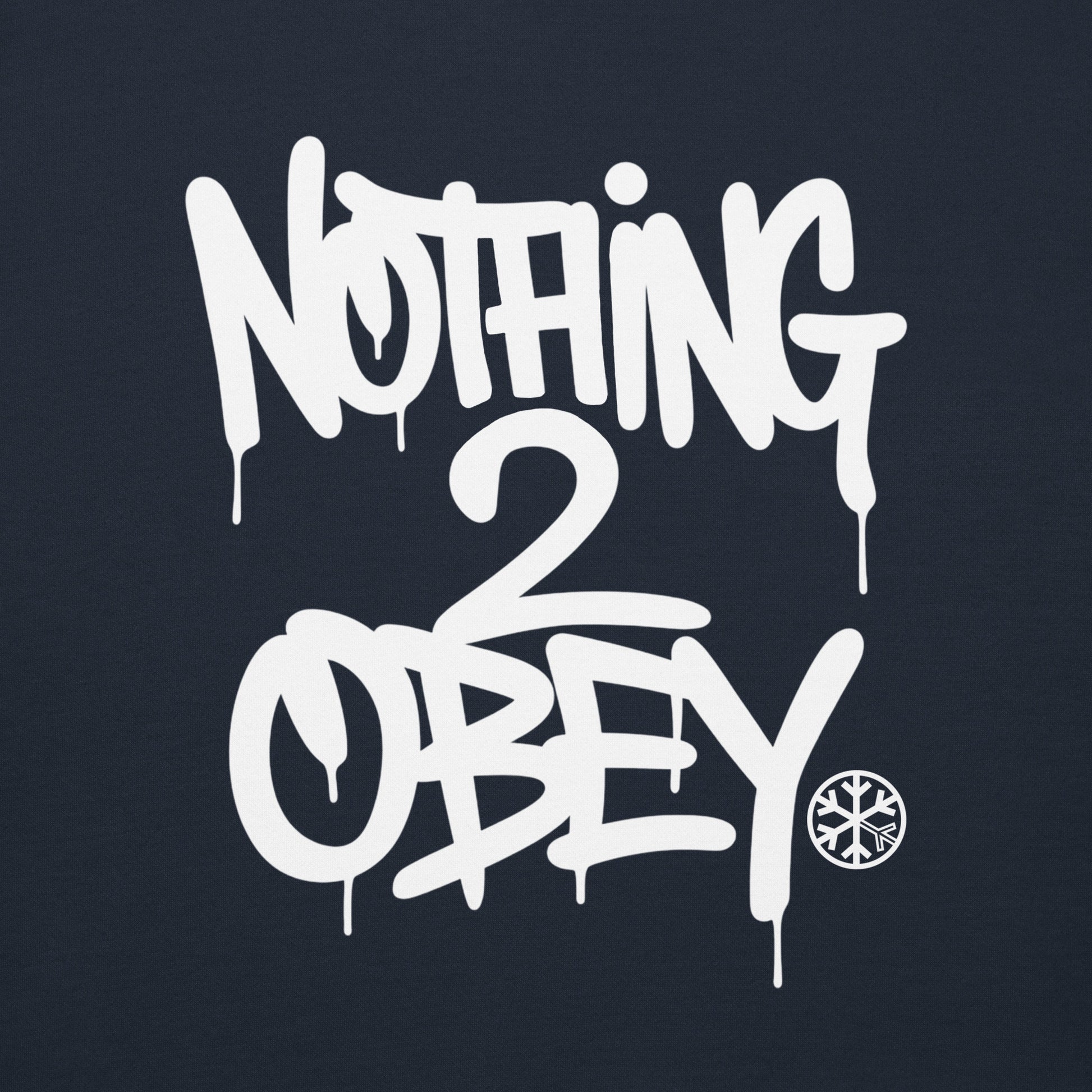 Navy-Nothing 2 Obey Graffiti Sweatshirt from B.Different Clothing, graphic, graffiti-inspired streetwear